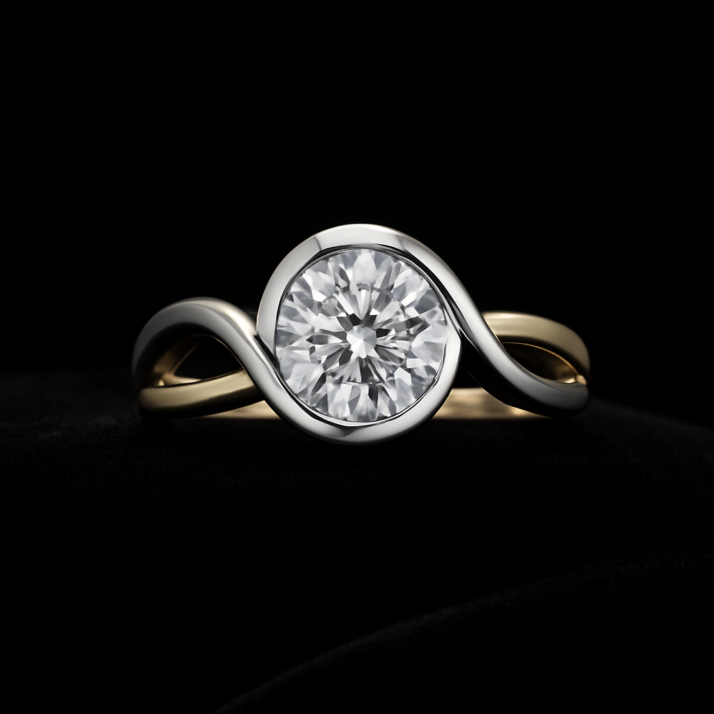  — 2N look-alike recreation, shown in clear diamond and fancy colour