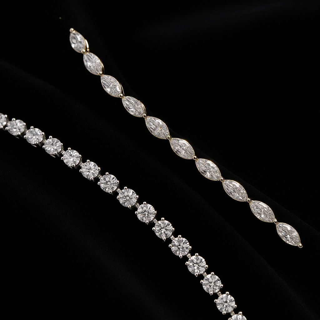  — 2N look-alike recreation, shown in clear diamond and fancy colour