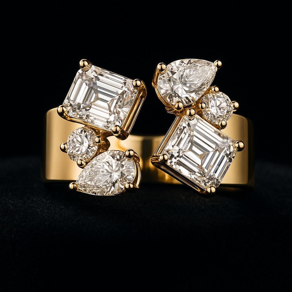 Stella d'Amore — 2N Master-Artisan recreation, shown in clear diamond and fancy colour