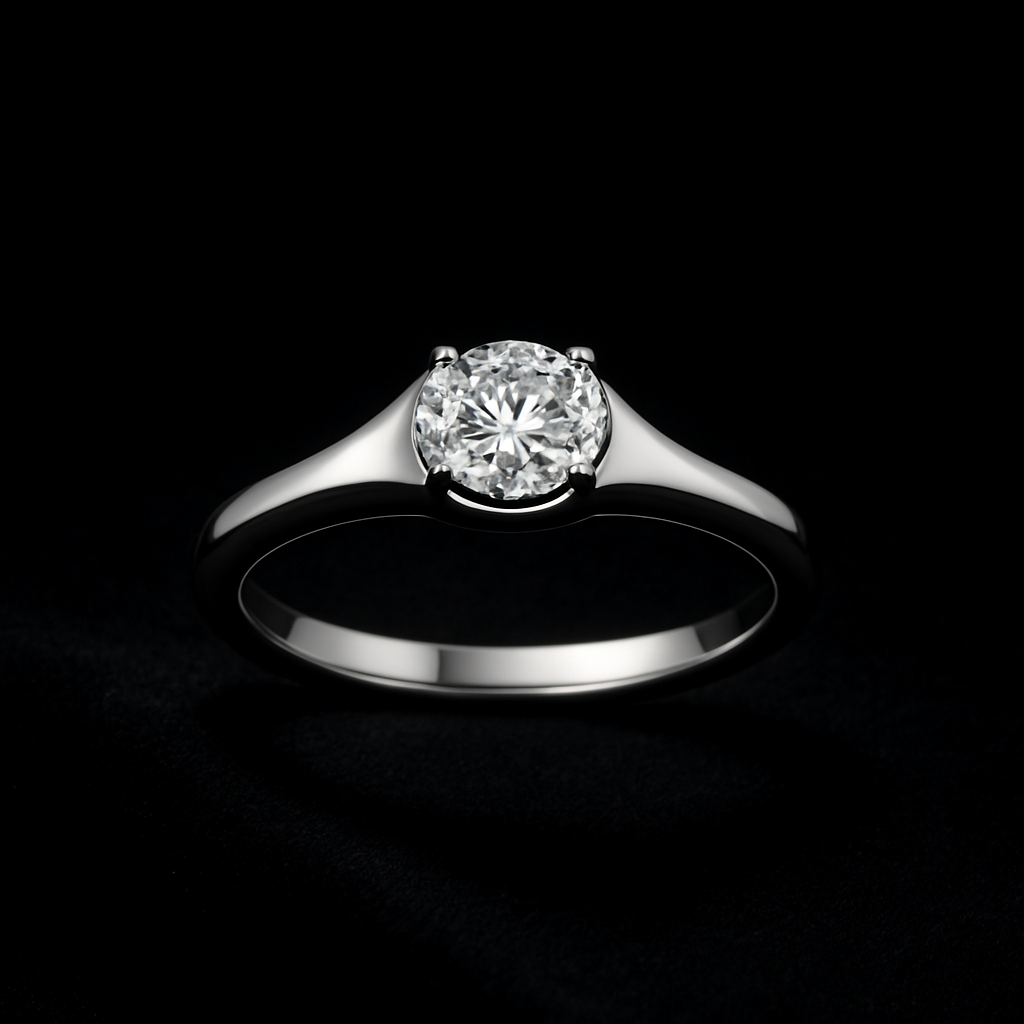 Silhouette Élégante — 2N Master-Artisan recreation, shown in clear diamond and fancy colour