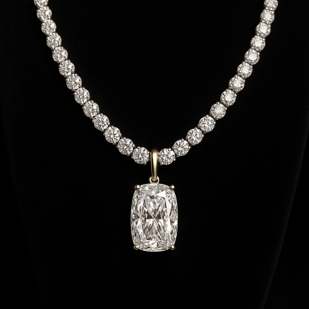  — 2N look-alike recreation, shown in clear diamond and fancy colour