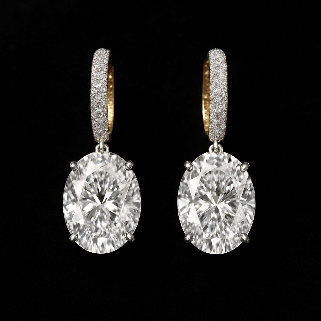 Serenade Ovale — 2N Master-Artisan recreation, shown in clear diamond and fancy colour