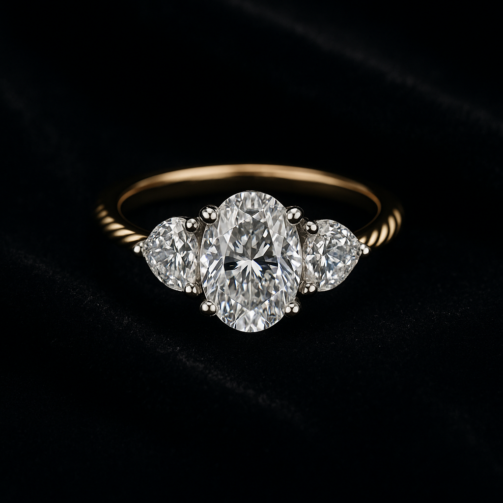  — 2N look-alike recreation, shown in clear diamond and fancy colour