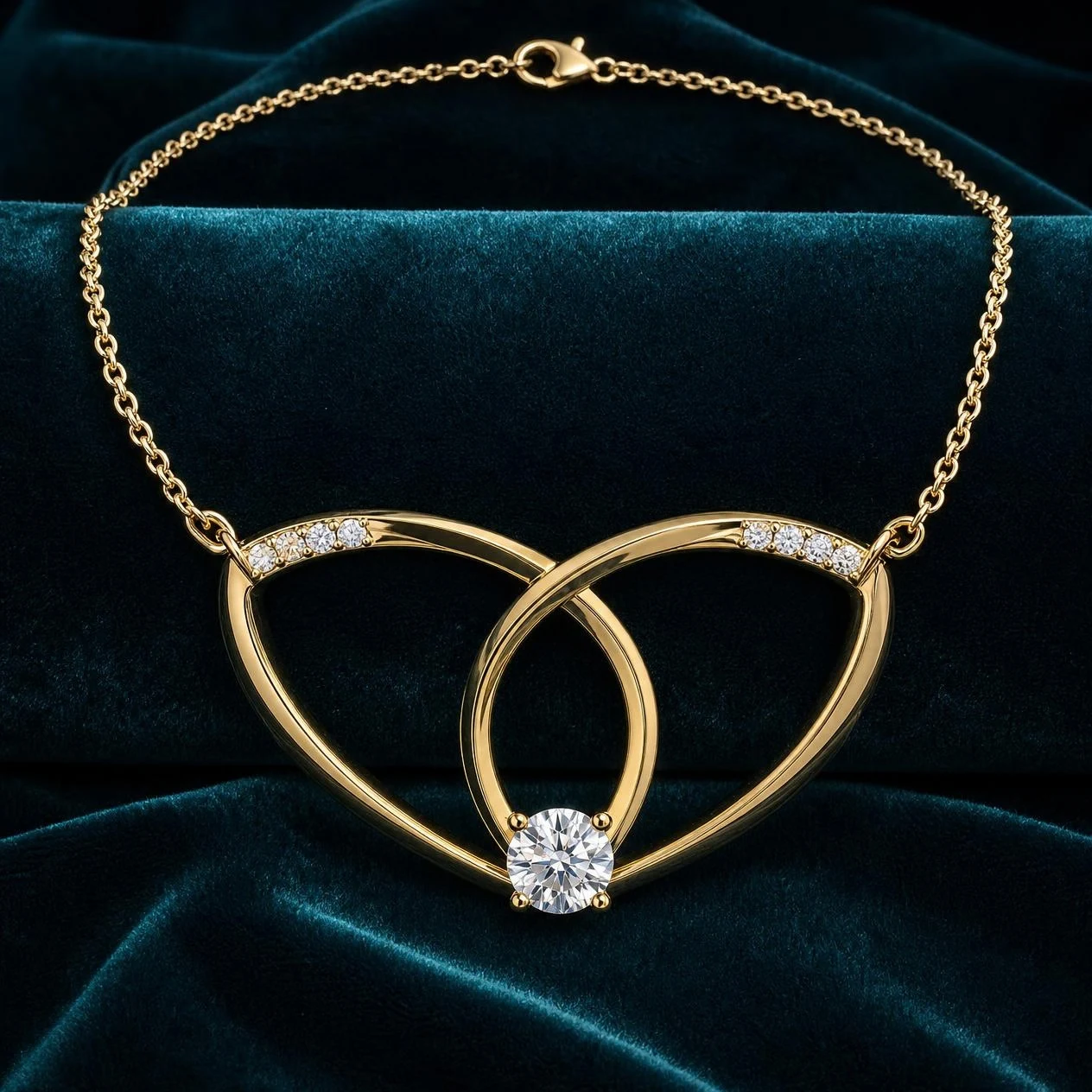 Magnolia Royale, 14K yellow gold lab-grown diamond necklace
