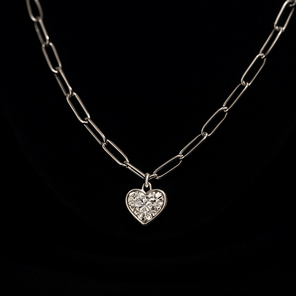Coeur de Diamant — 2N Master-Artisan recreation, shown in clear diamond and fancy colour