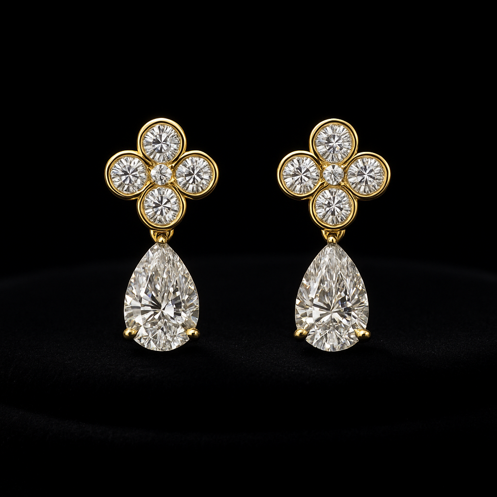 Larme Précieuse — 2N Master-Artisan recreation, shown in clear diamond and fancy colour