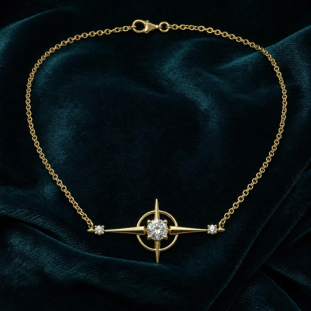Neve Candida, 14K yellow gold lab-grown diamond necklace