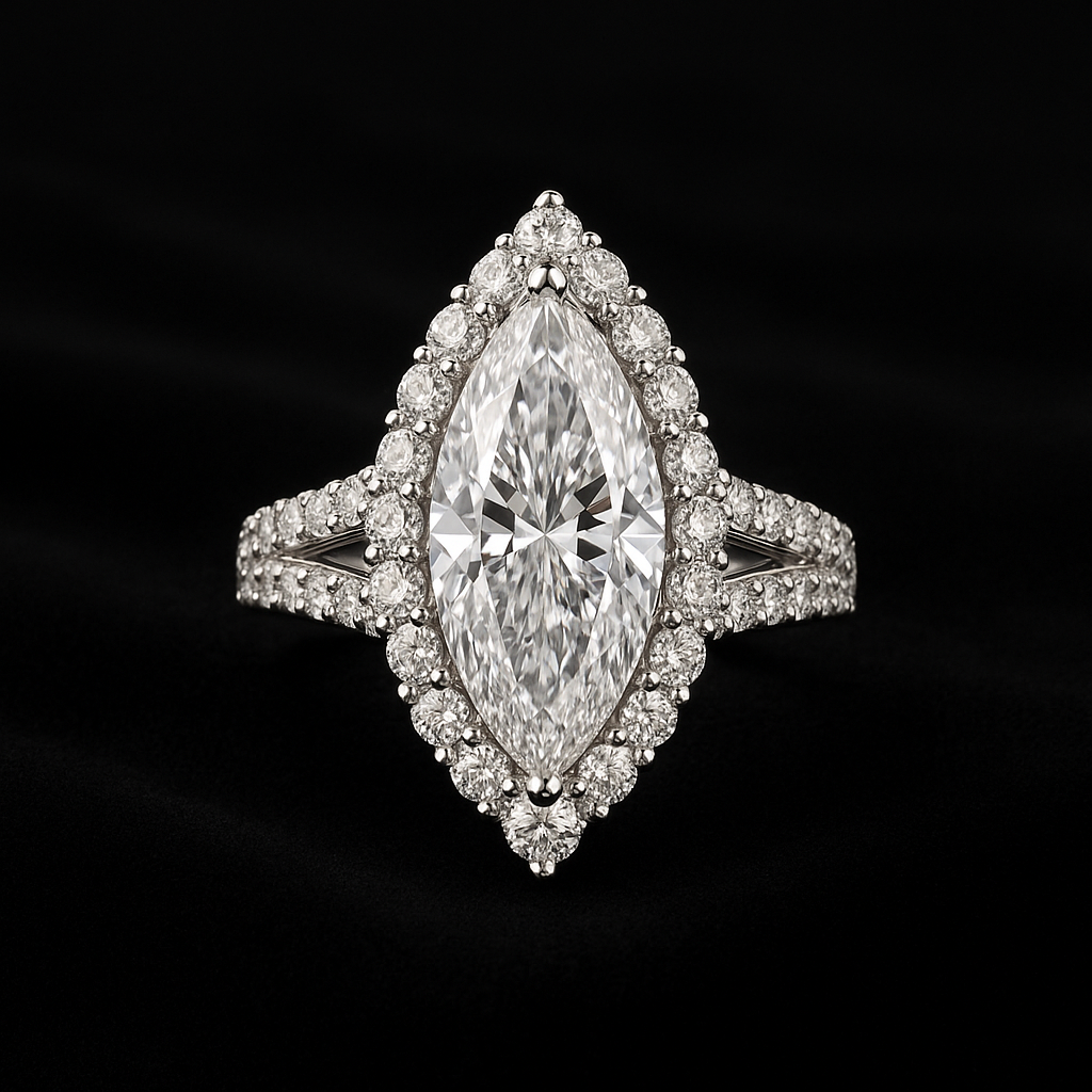  — 2N look-alike recreation, shown in clear diamond and fancy colour