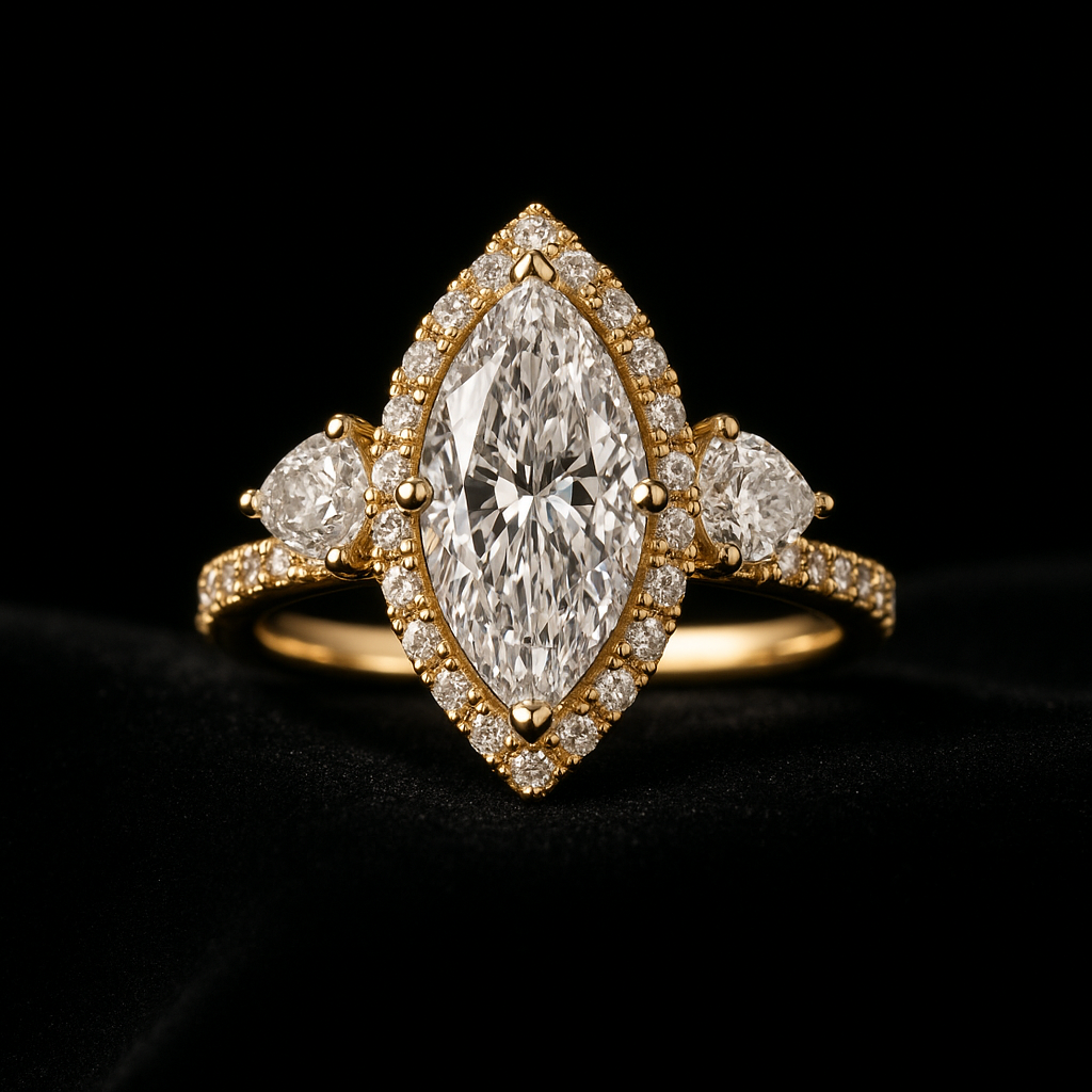Sorriso di Sole — 2N Master-Artisan recreation, shown in clear diamond and fancy colour