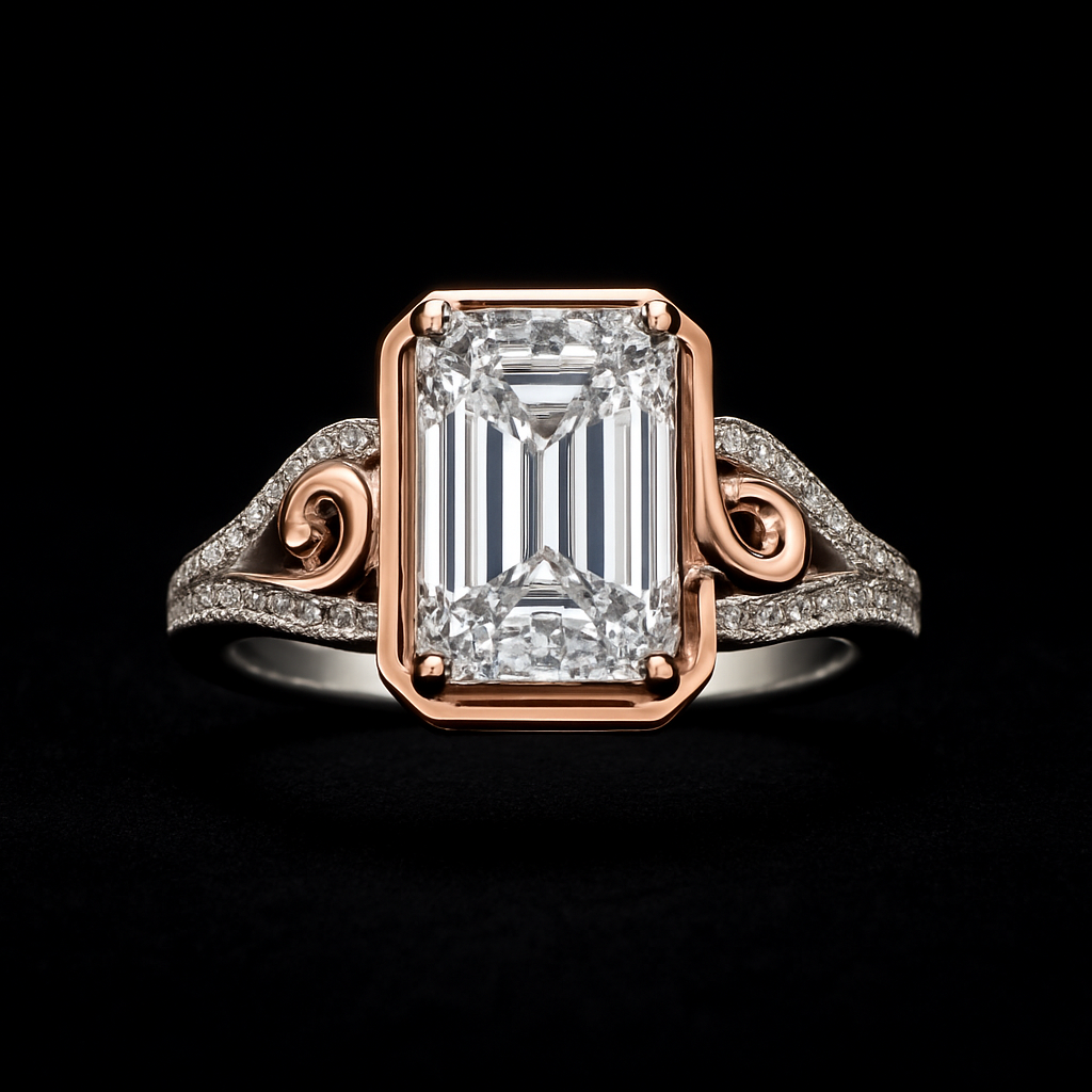  — 2N look-alike recreation, shown in clear diamond and fancy colour