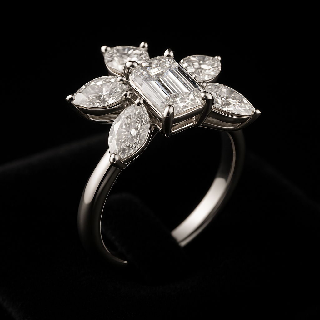 Luce Radiante — 2N Master-Artisan recreation, shown in clear diamond and fancy colour