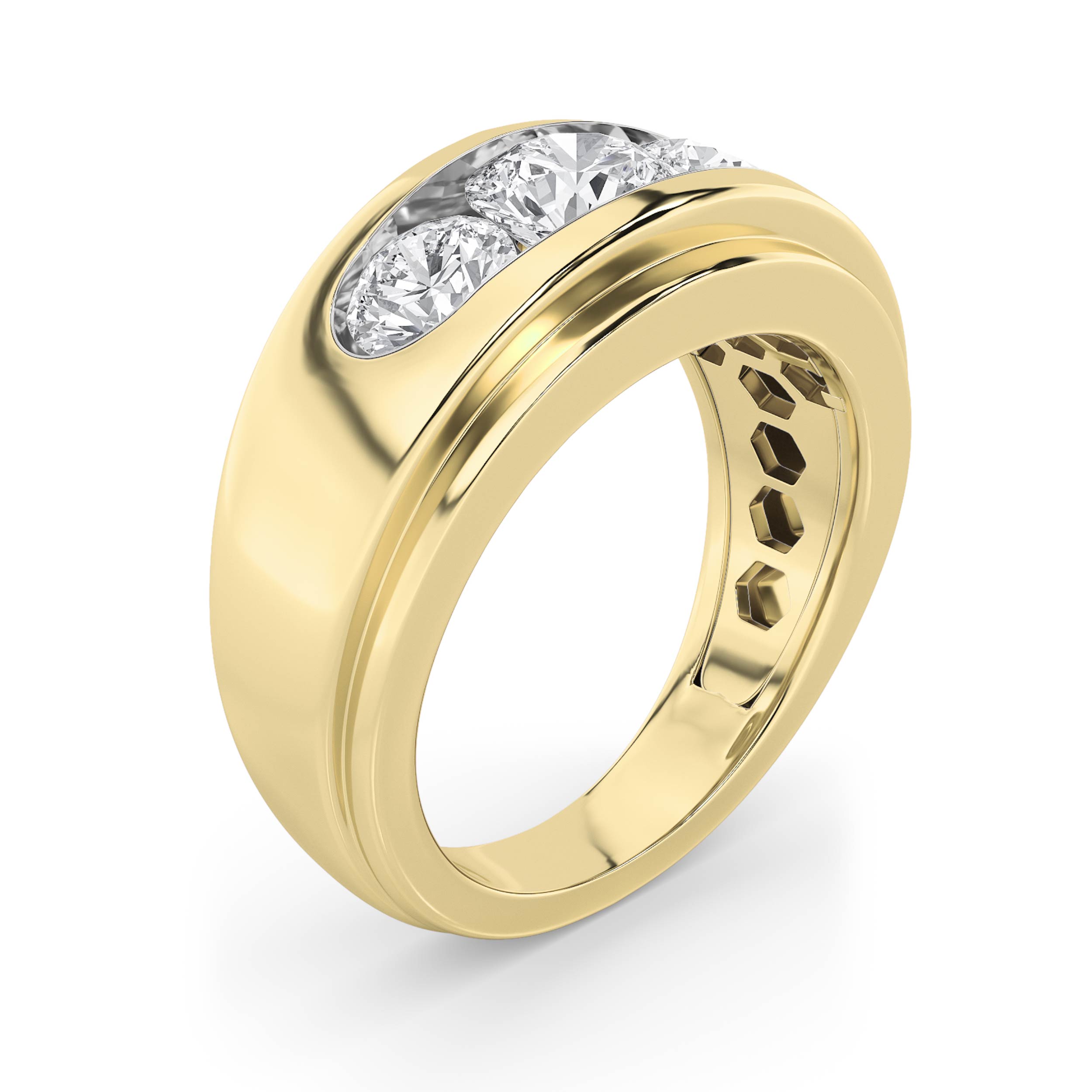 Mens  Round  Ring view 3