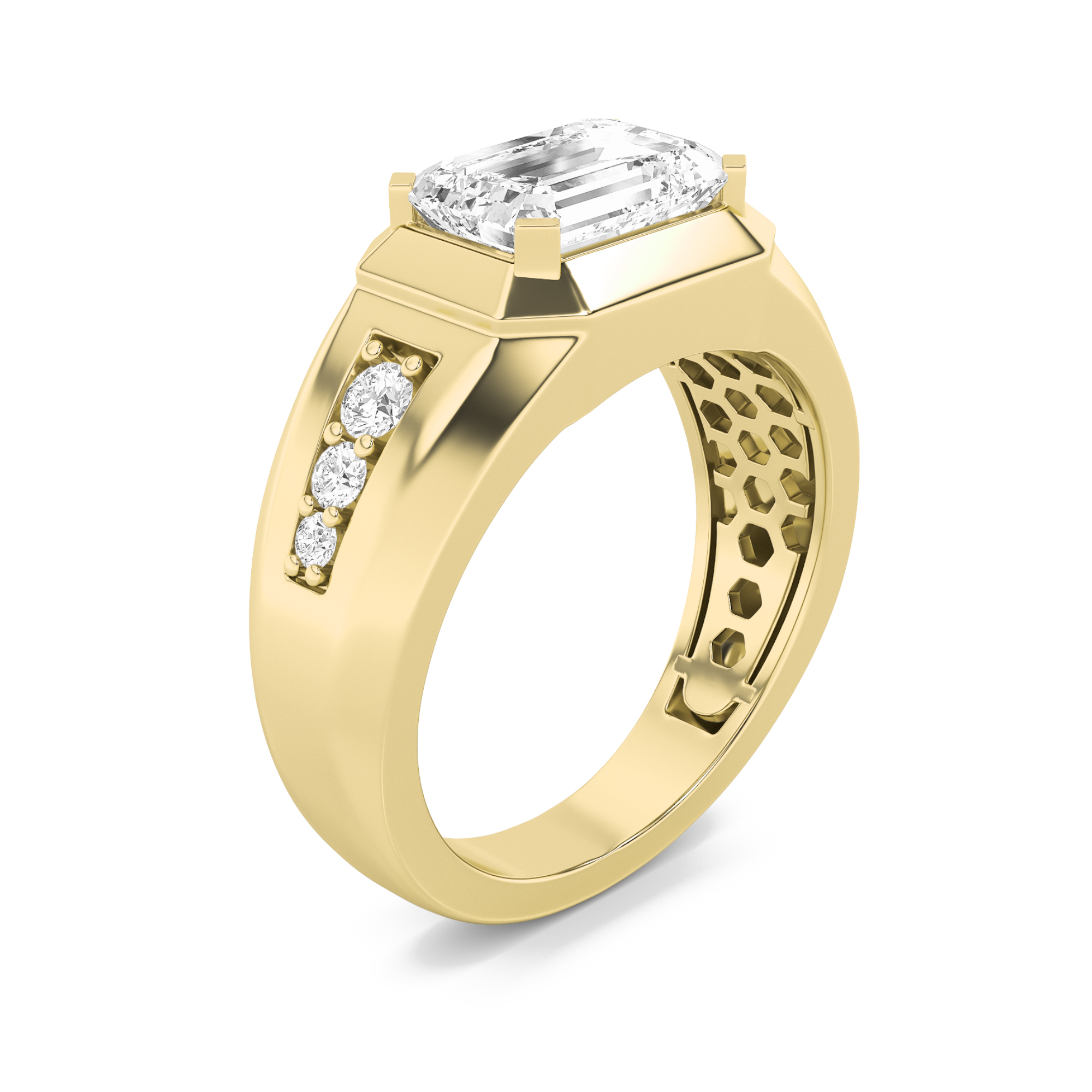 Mens  Emerald  Ring view 3
