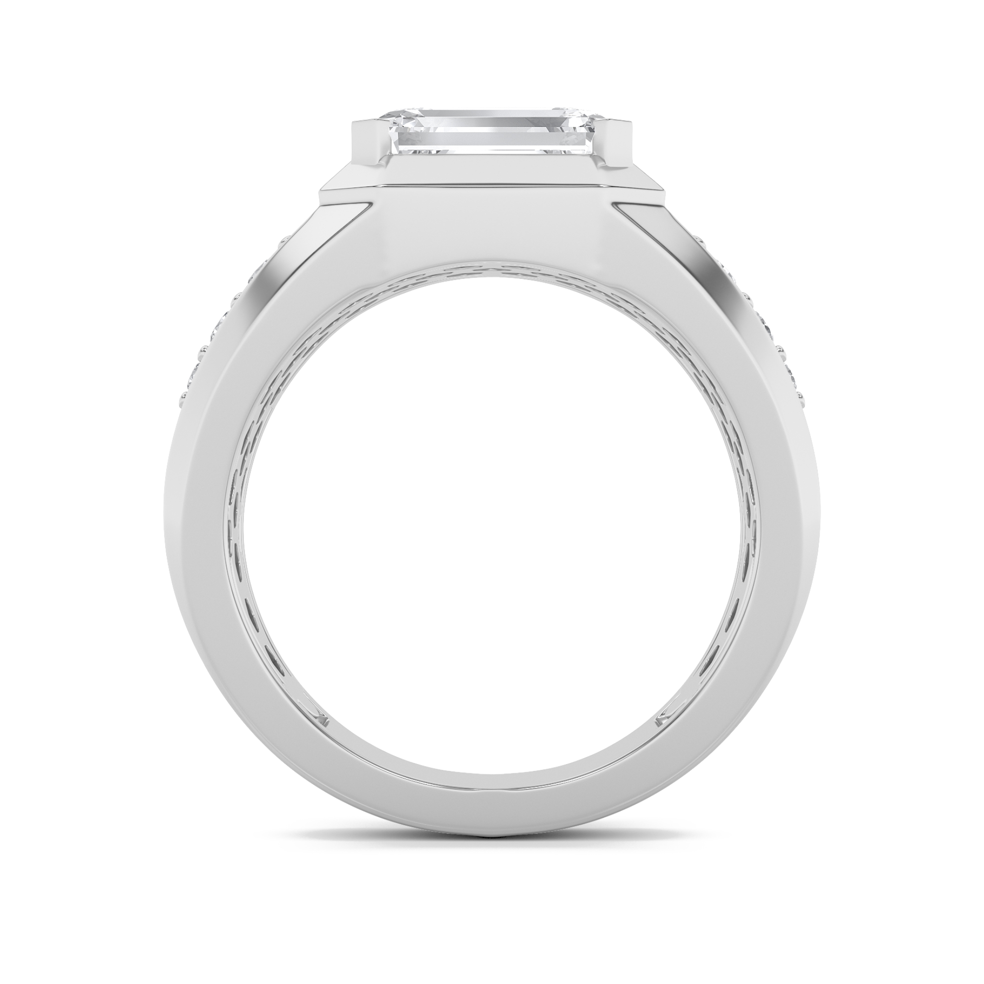 Mens  Emerald  Ring view 4
