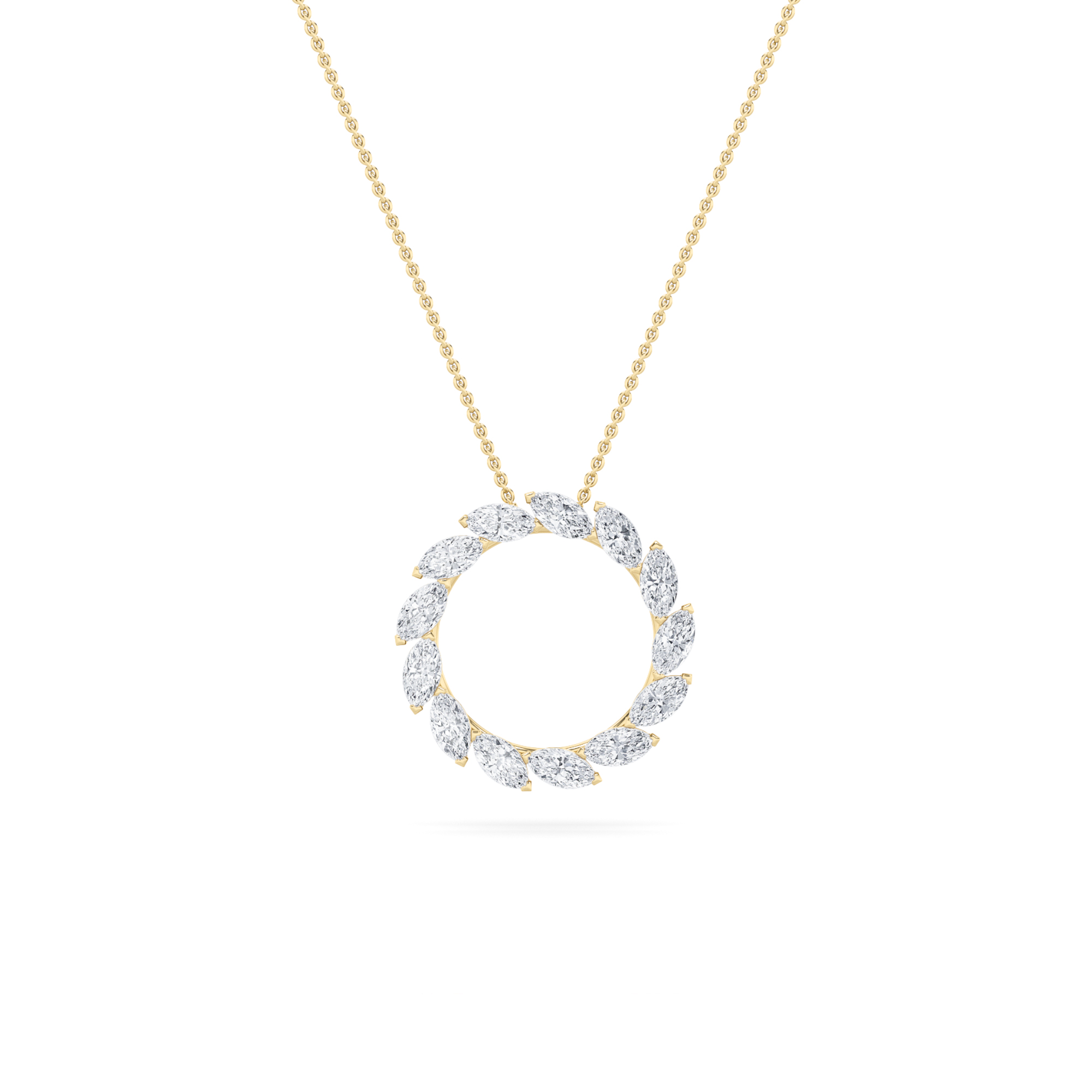 2.00 CT Diamond Necklace in 14K Yellow Gold