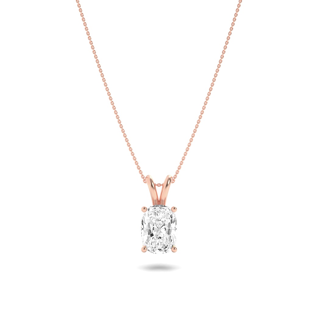 1.00 CT Diamond Necklace in 14K Rose Gold