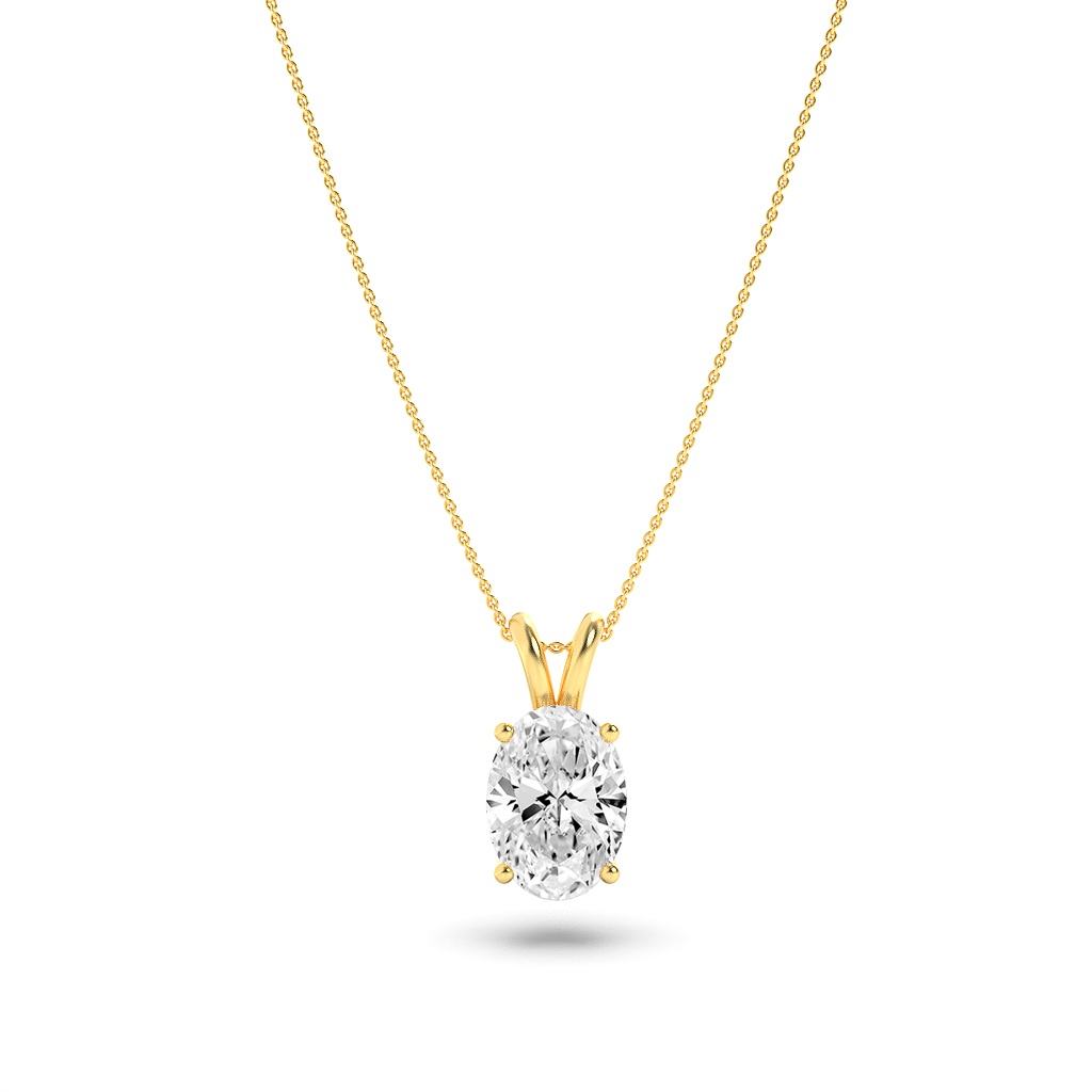 3.00 CT Diamond Necklace in 14K Yellow Gold