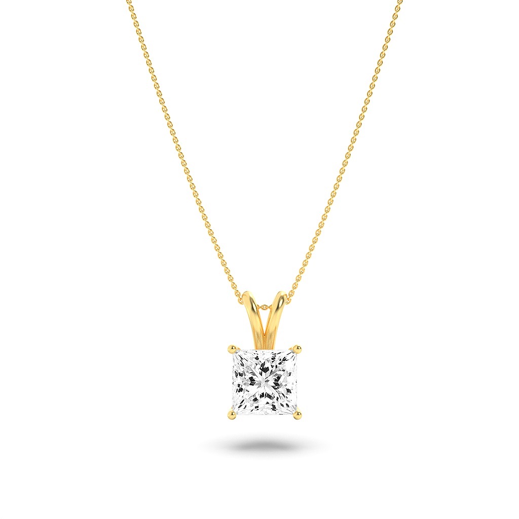 1.00 CT Diamond Necklace in 14K Yellow Gold