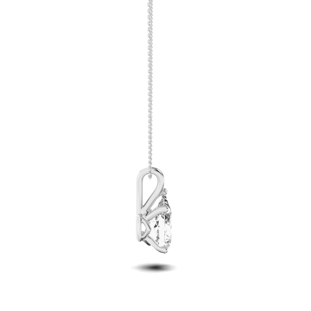 Elongated Cushion Solitaire  Pendant view 4