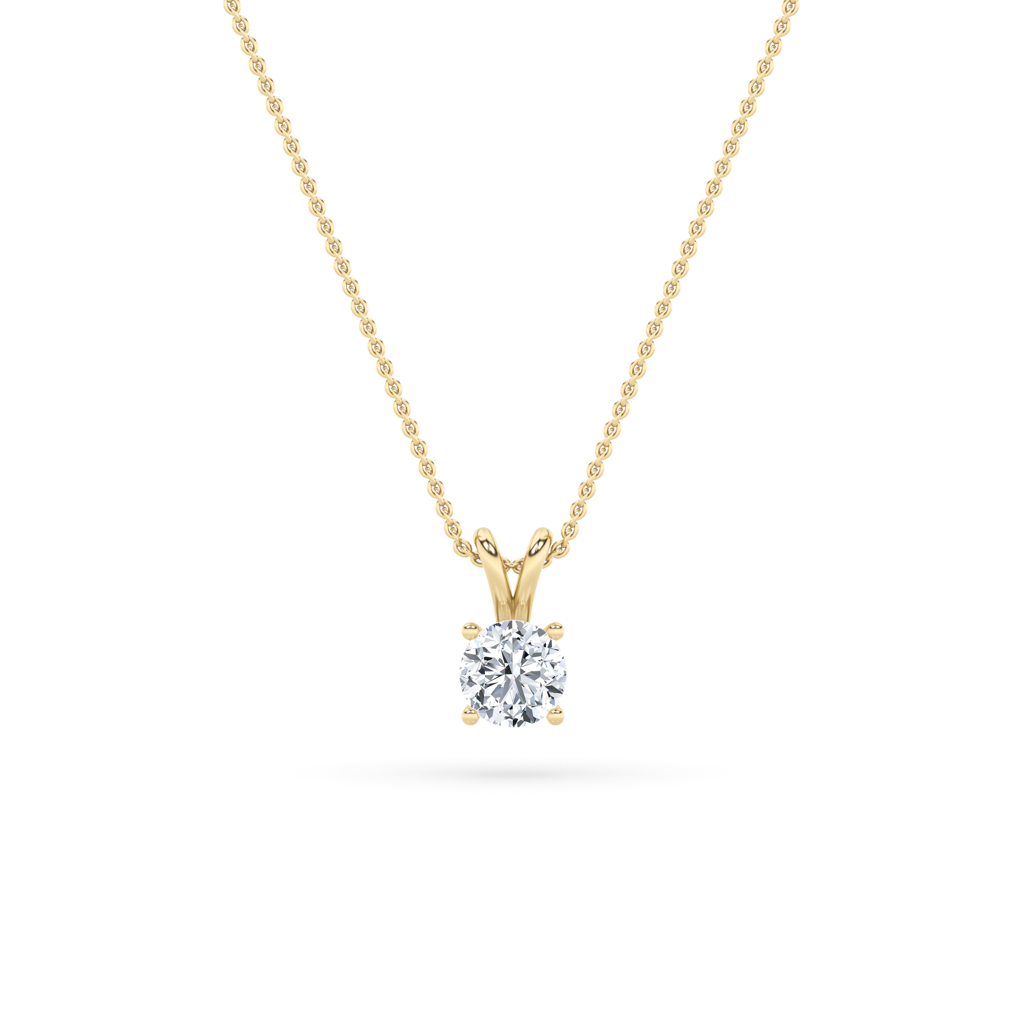 3.00 CT Diamond Necklace in 14K Yellow Gold