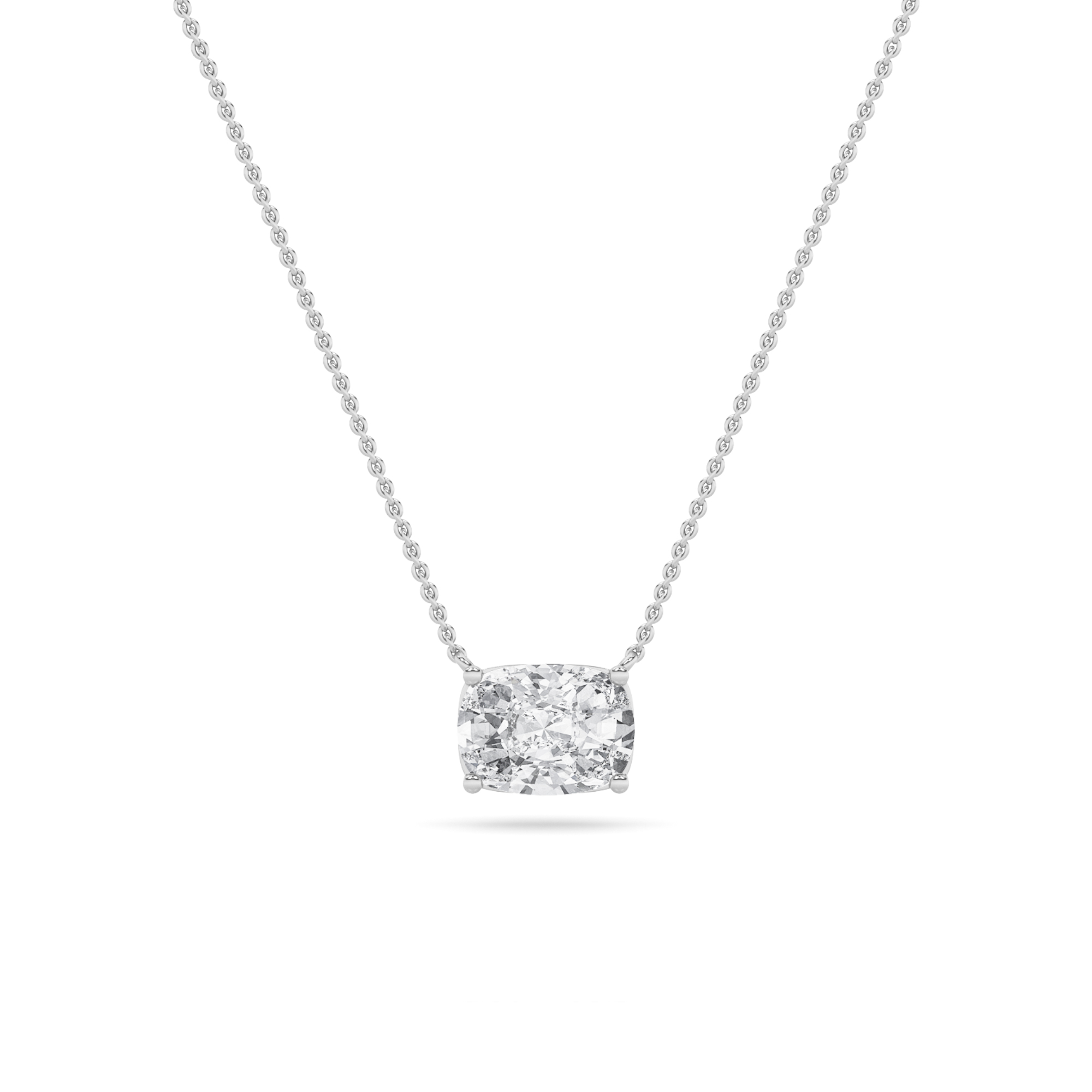 1.00 CT Diamond Necklace in 14K White Gold