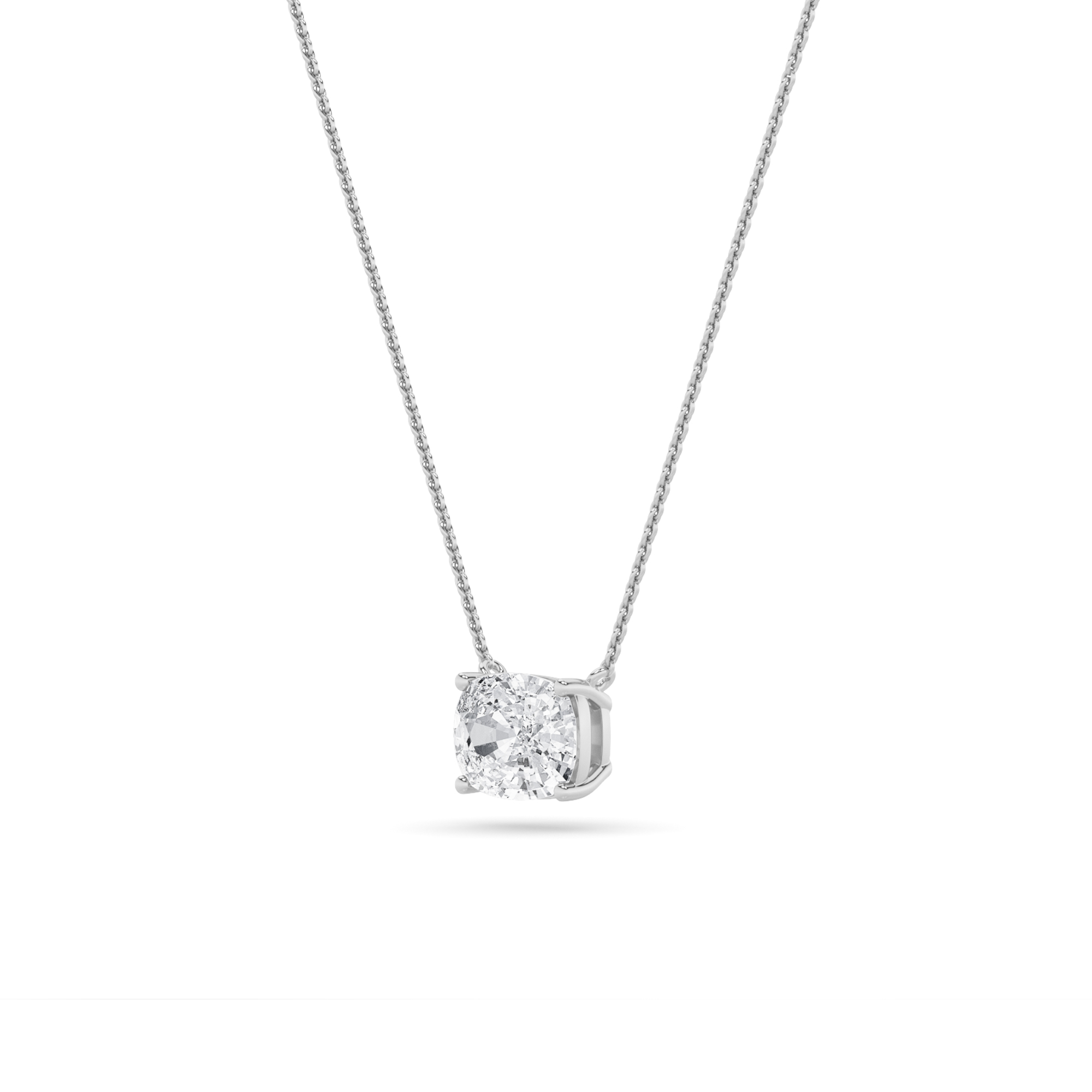 Oval Solitaire  Necklace view 3