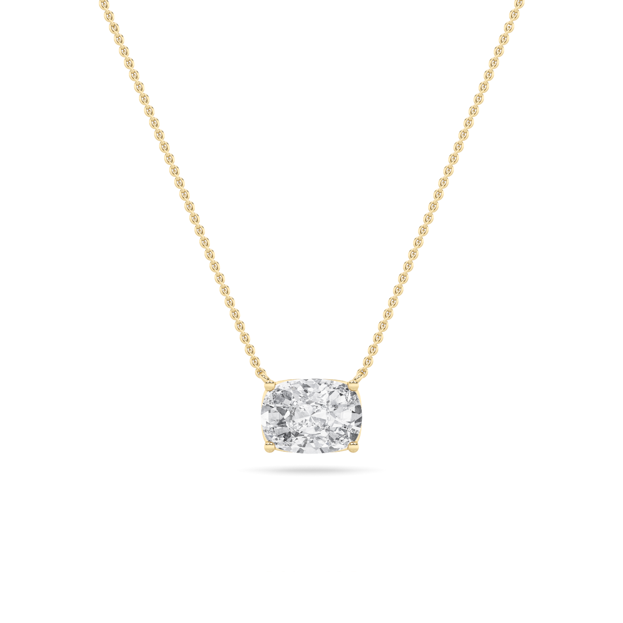 3.00 CT Diamond Necklace in 14K Yellow Gold