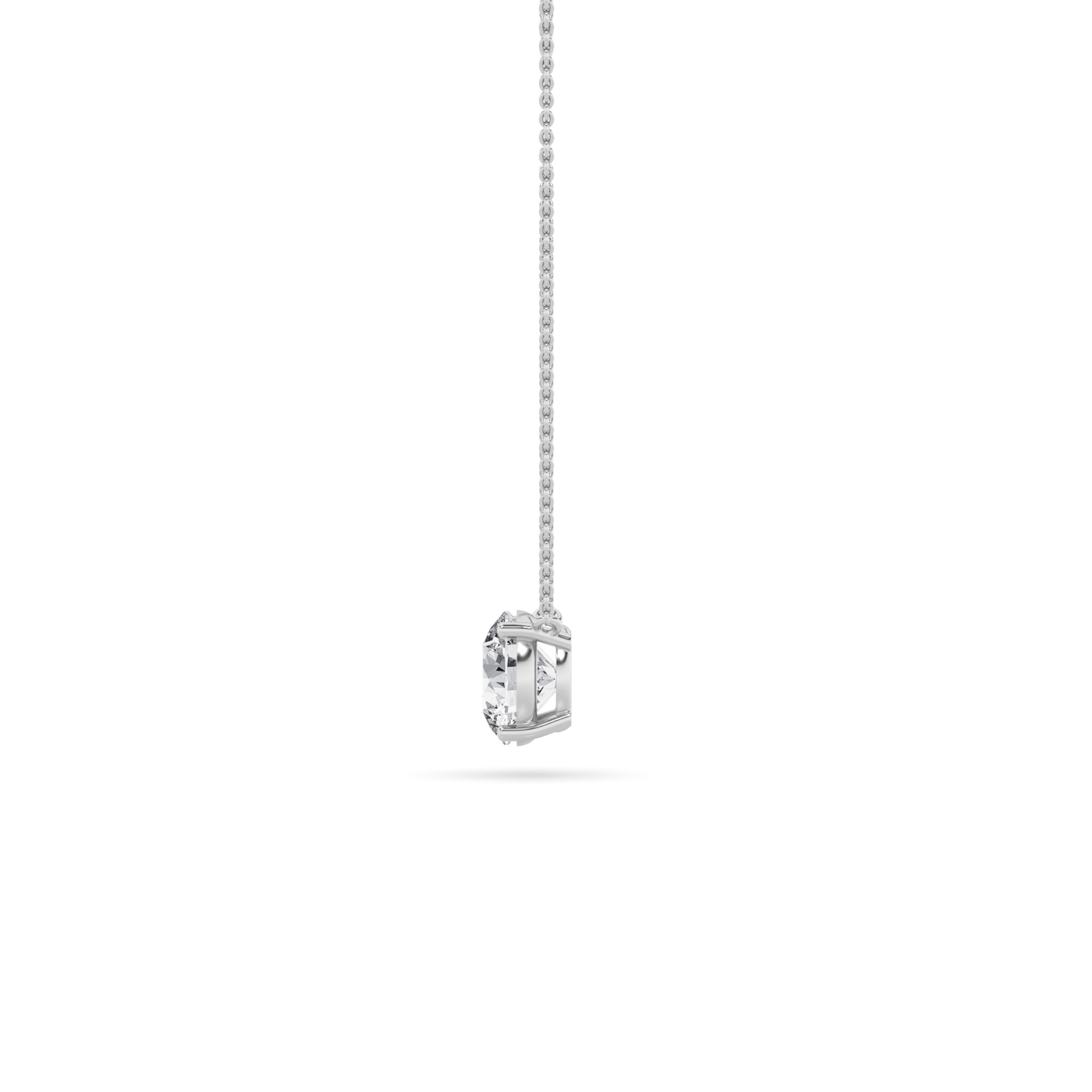 Oval Solitaire  Necklace view 4