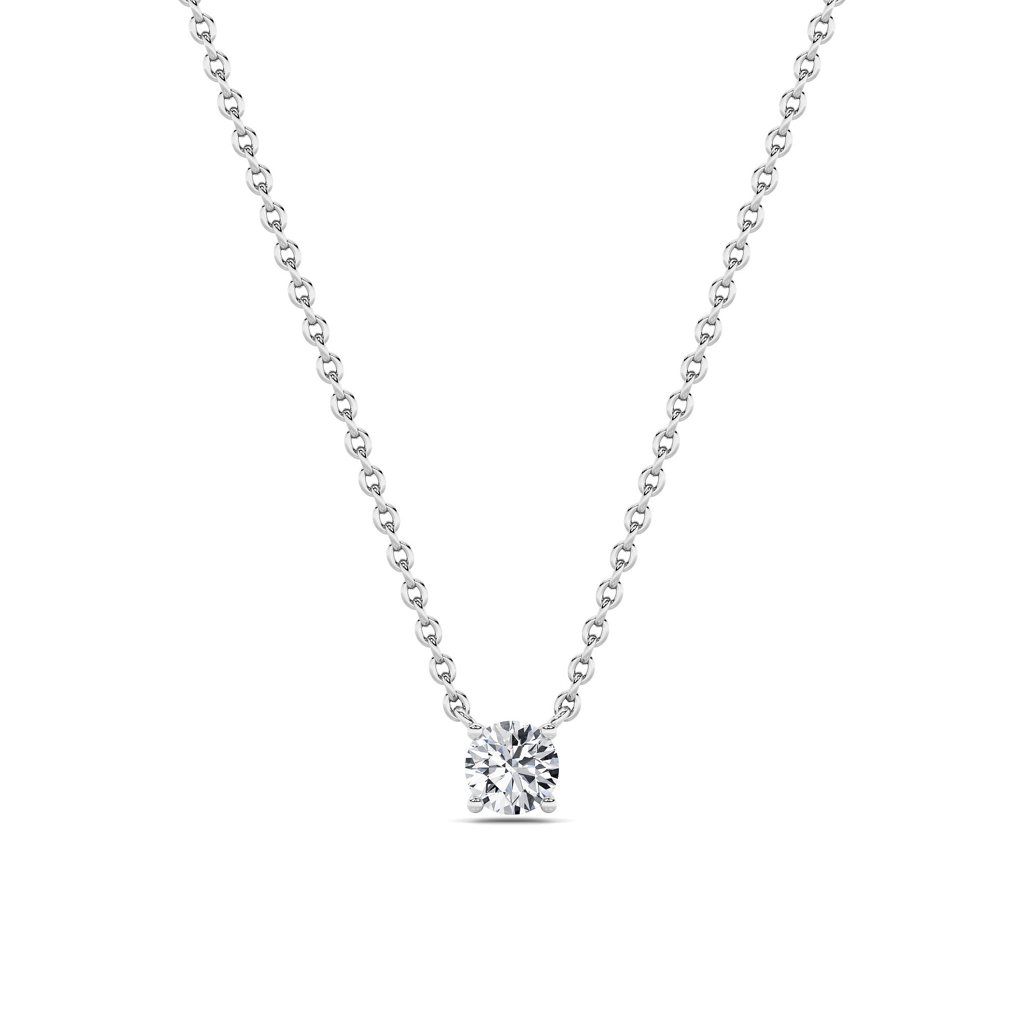 0.00 CT Diamond Necklace in Silver