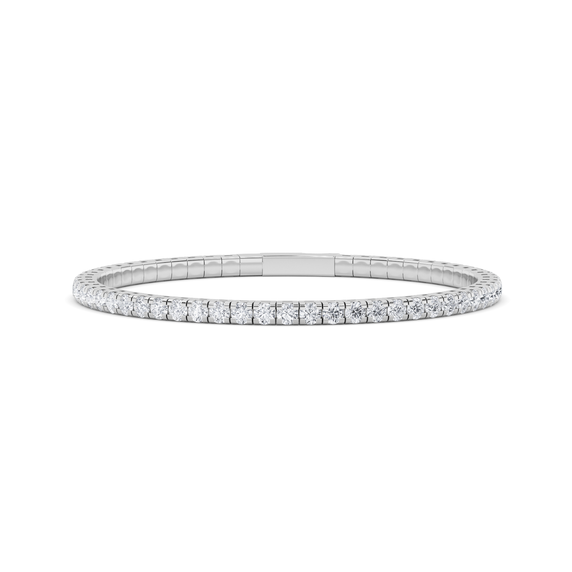 5.50 CT Round Diamond Bracelet in 14K White Gold