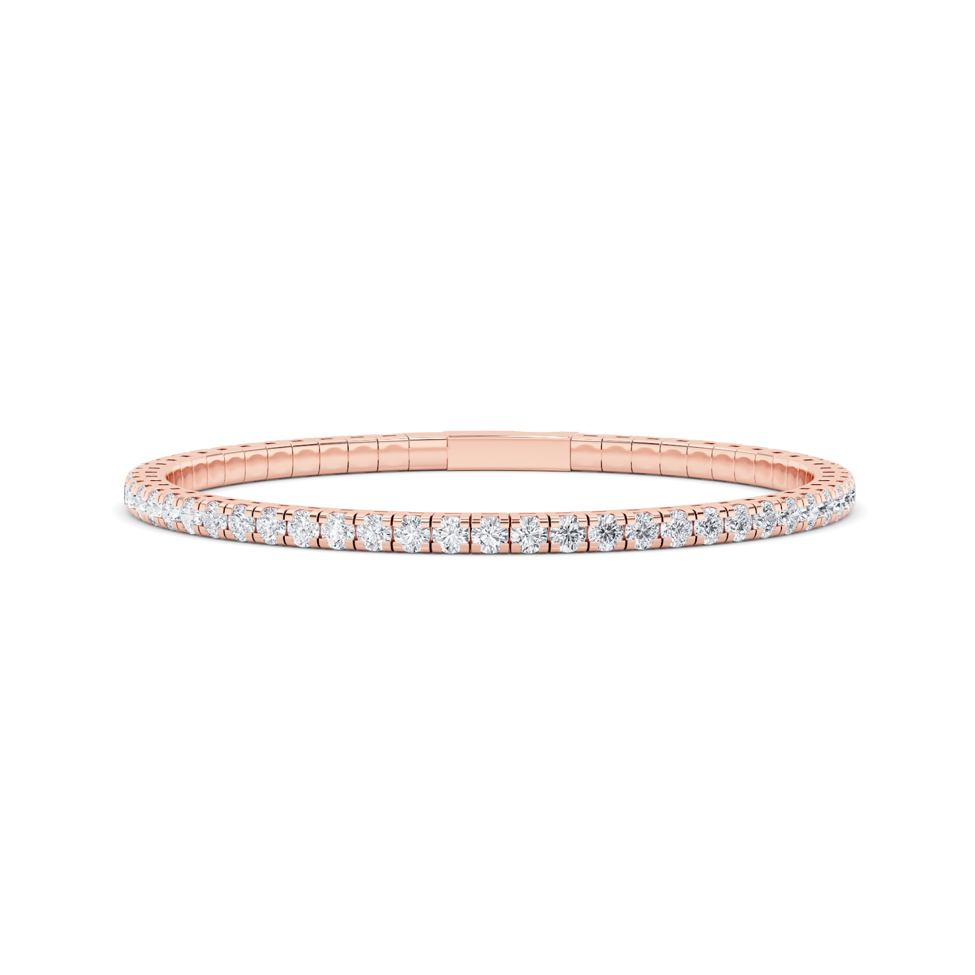 5.50 CT Round Diamond Bracelet in 14K Rose Gold