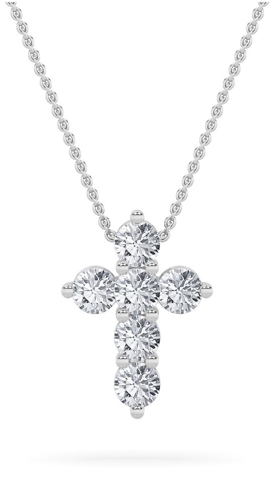 1.50 CT Diamond Necklace in 18K White Gold