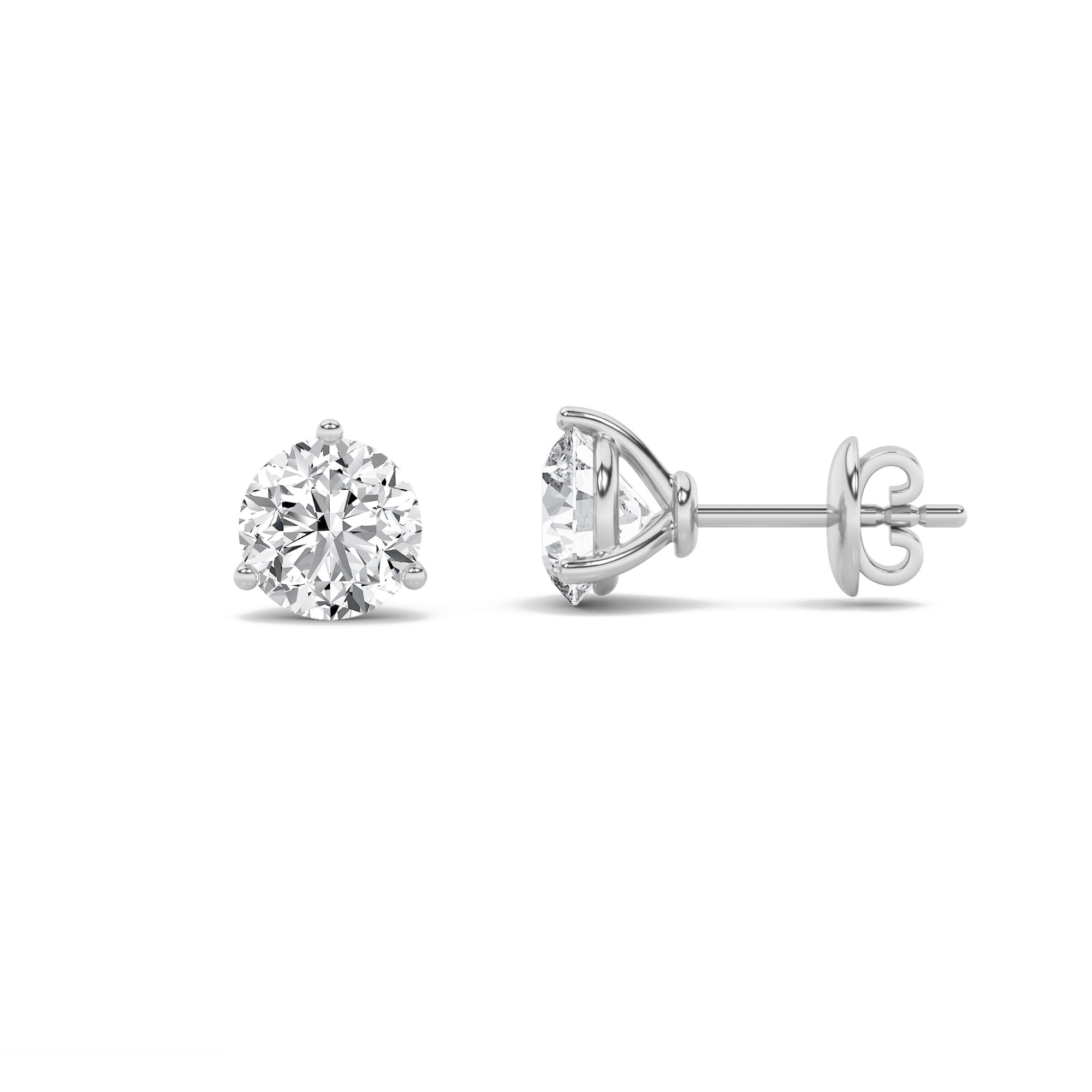 2.00 CT Round Diamond Earring in 14K White Gold