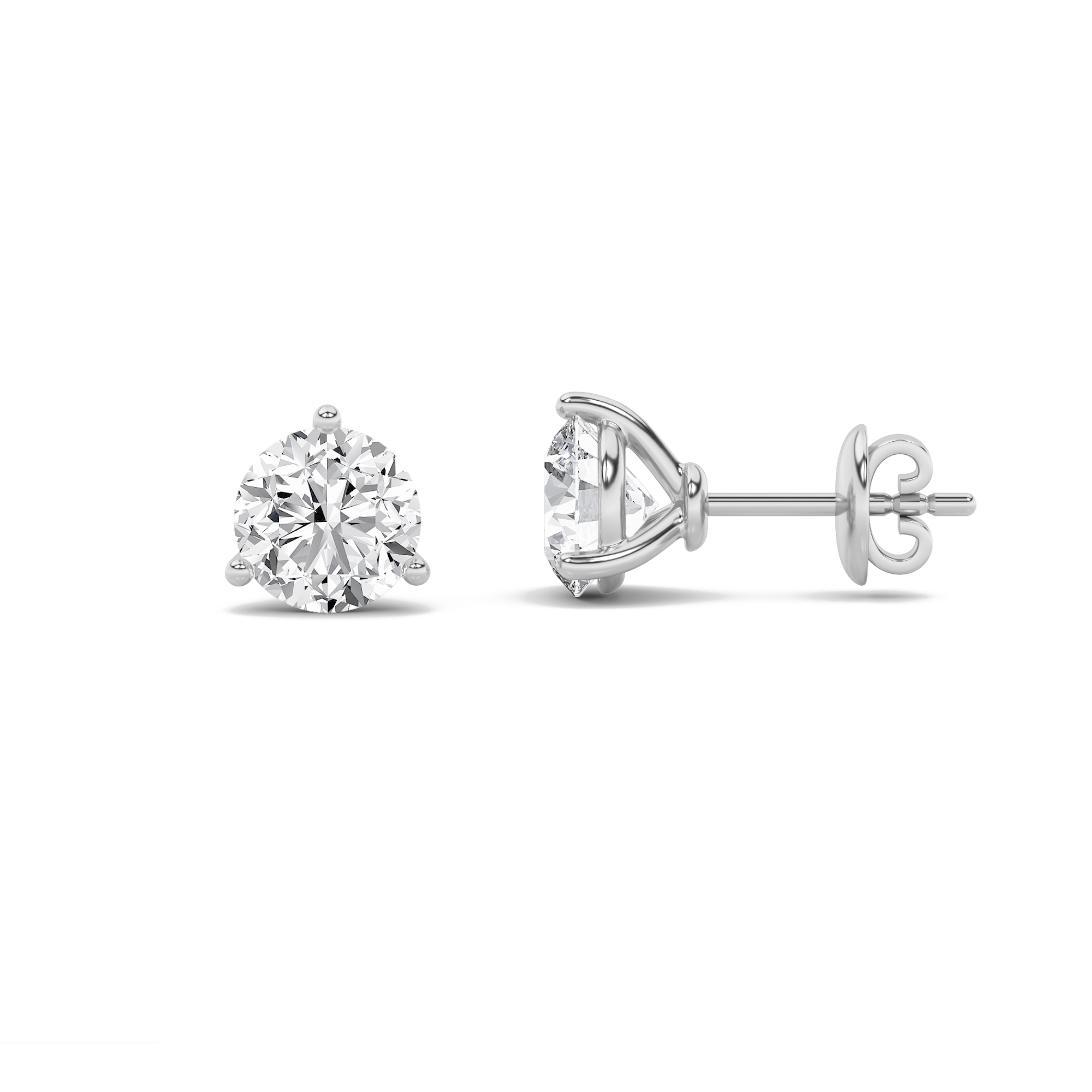 3.50 CT Round Diamond Earring in 14K White Gold