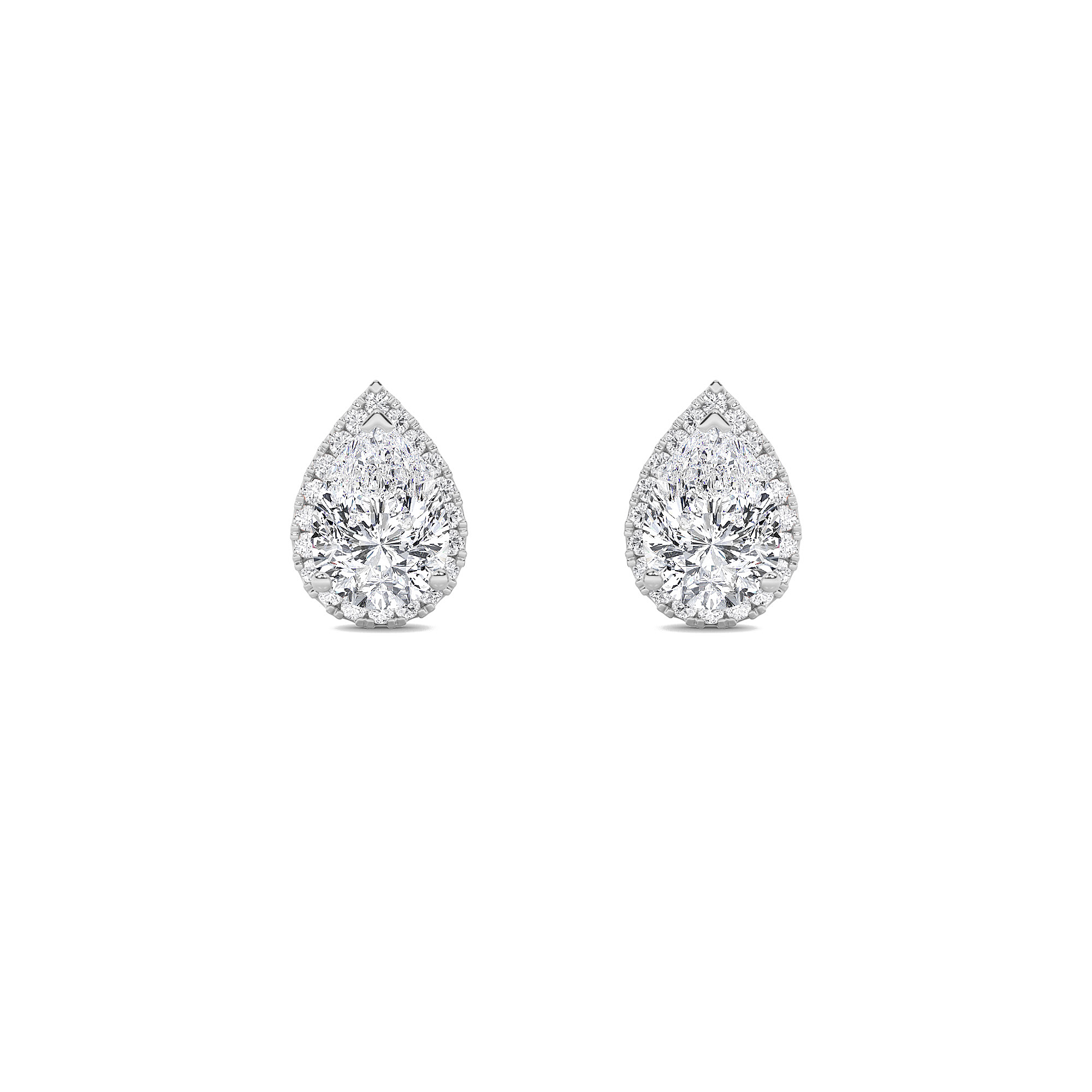 Halo Oval Solitaire Earring view 4