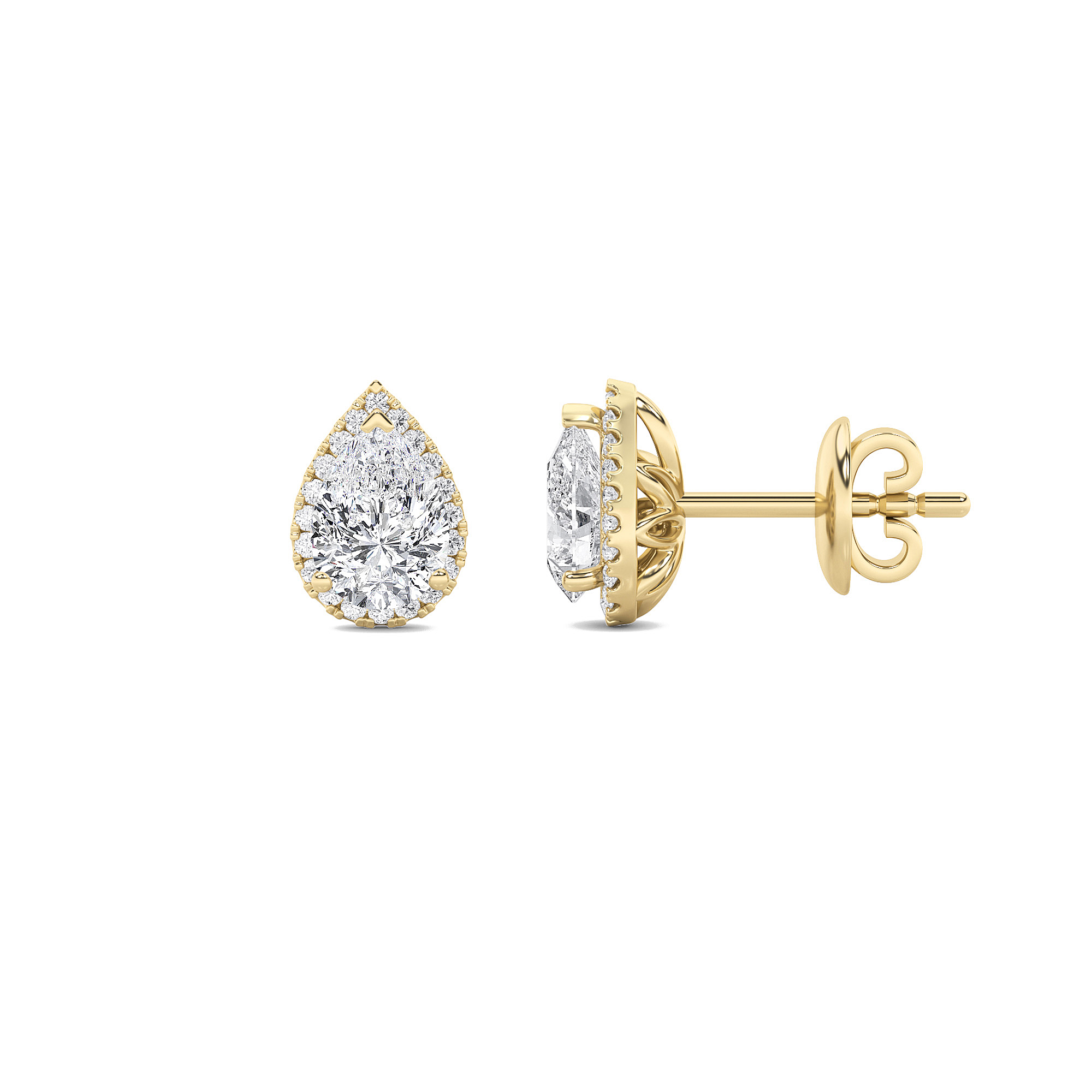 3.00 CT Diamond Earring in 14K Yellow Gold