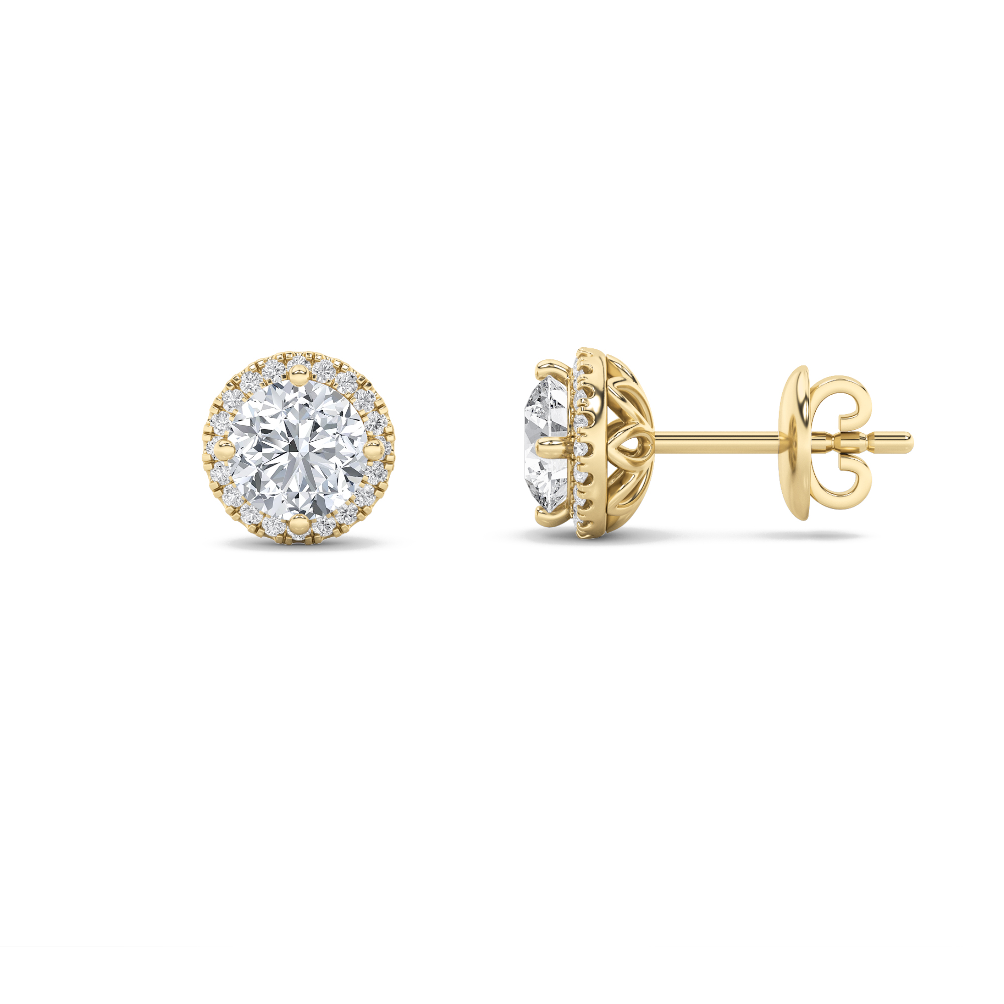 1.00 CT Diamond Earring in 14K Yellow Gold