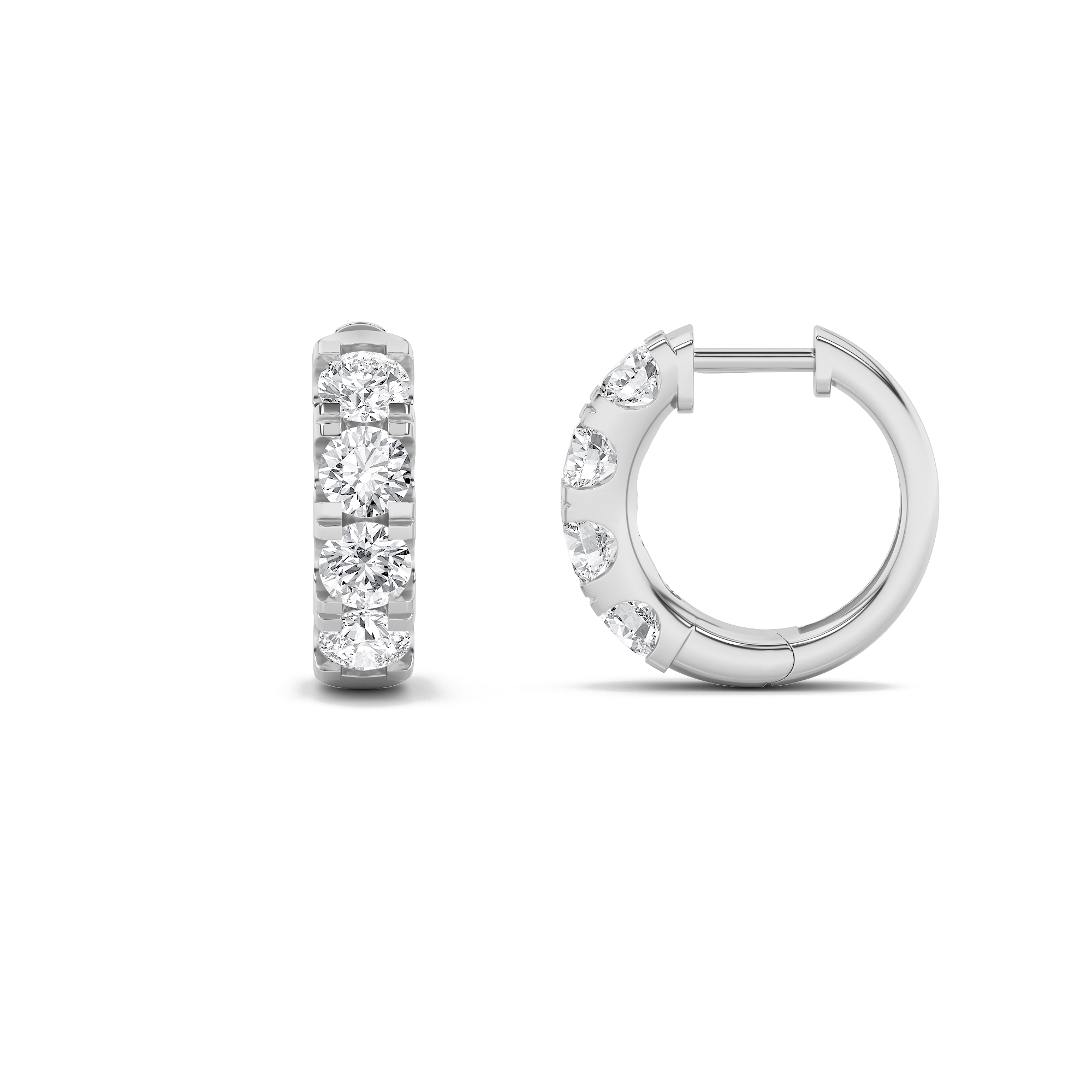 3.00 CT Round Diamond Earring in 14K White Gold