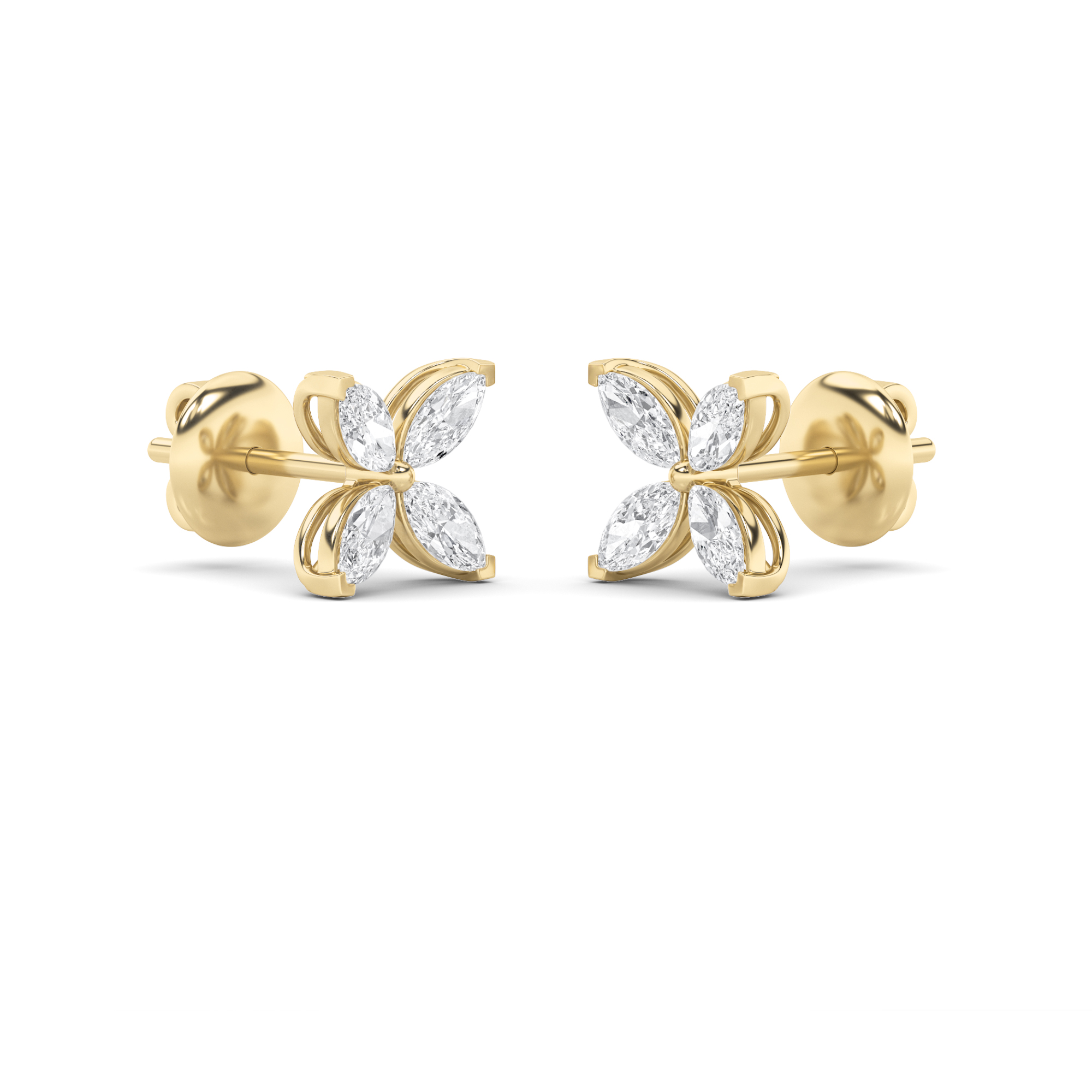 Fashion Marquise Solitaire Earring view 3