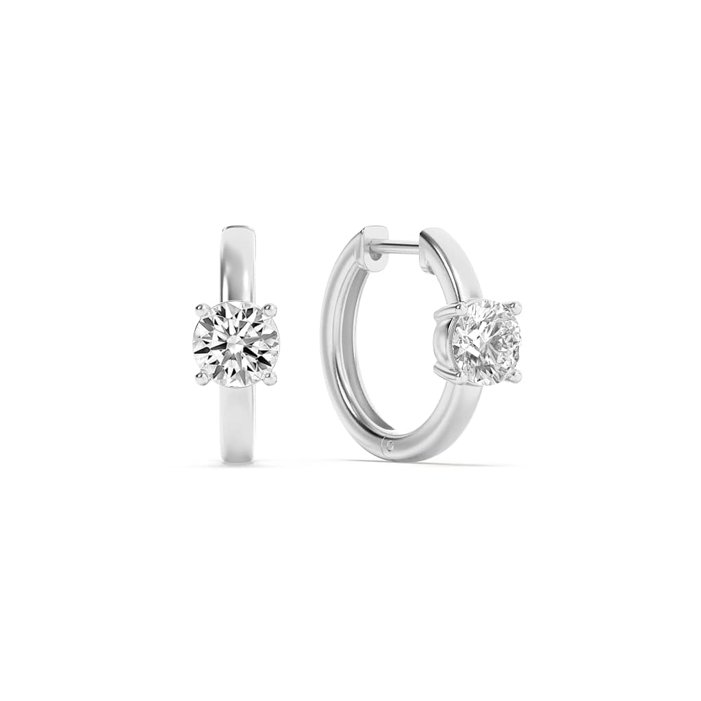 1.50 CT Round Diamond Earring in 14K White Gold