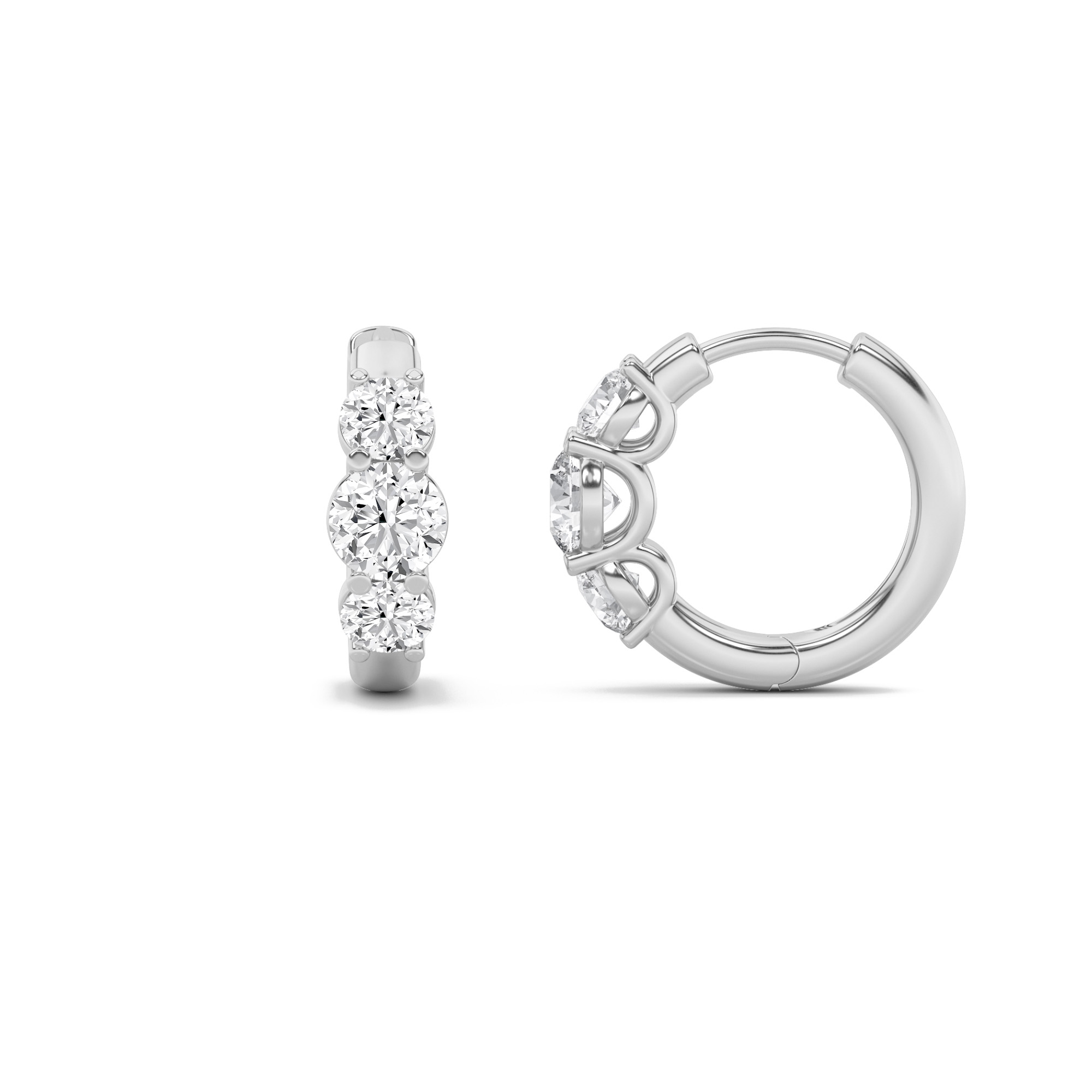 2.00 CT Round Diamond Earring in 14K White Gold