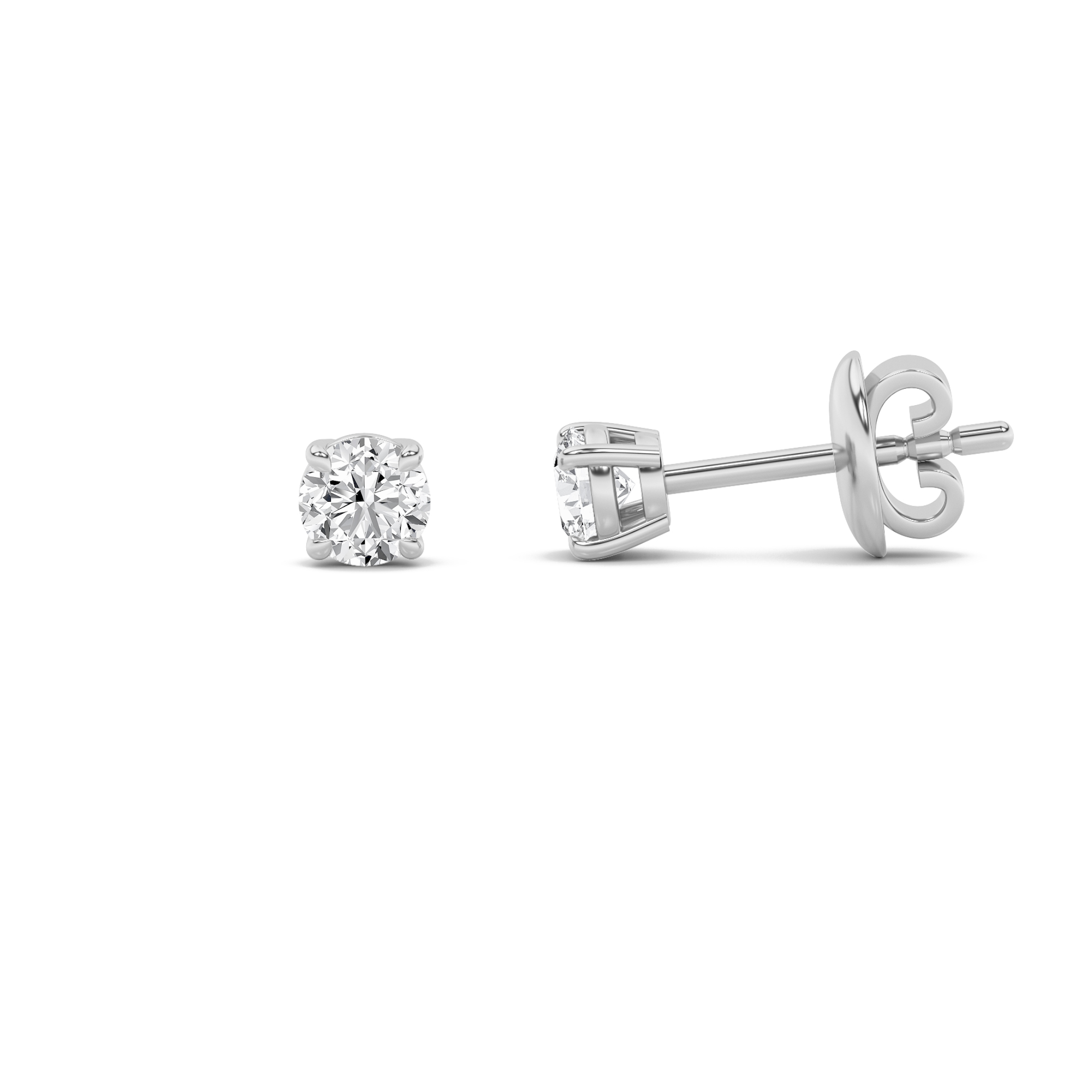 2.00 CT Round Diamond Earring in 14K White Gold