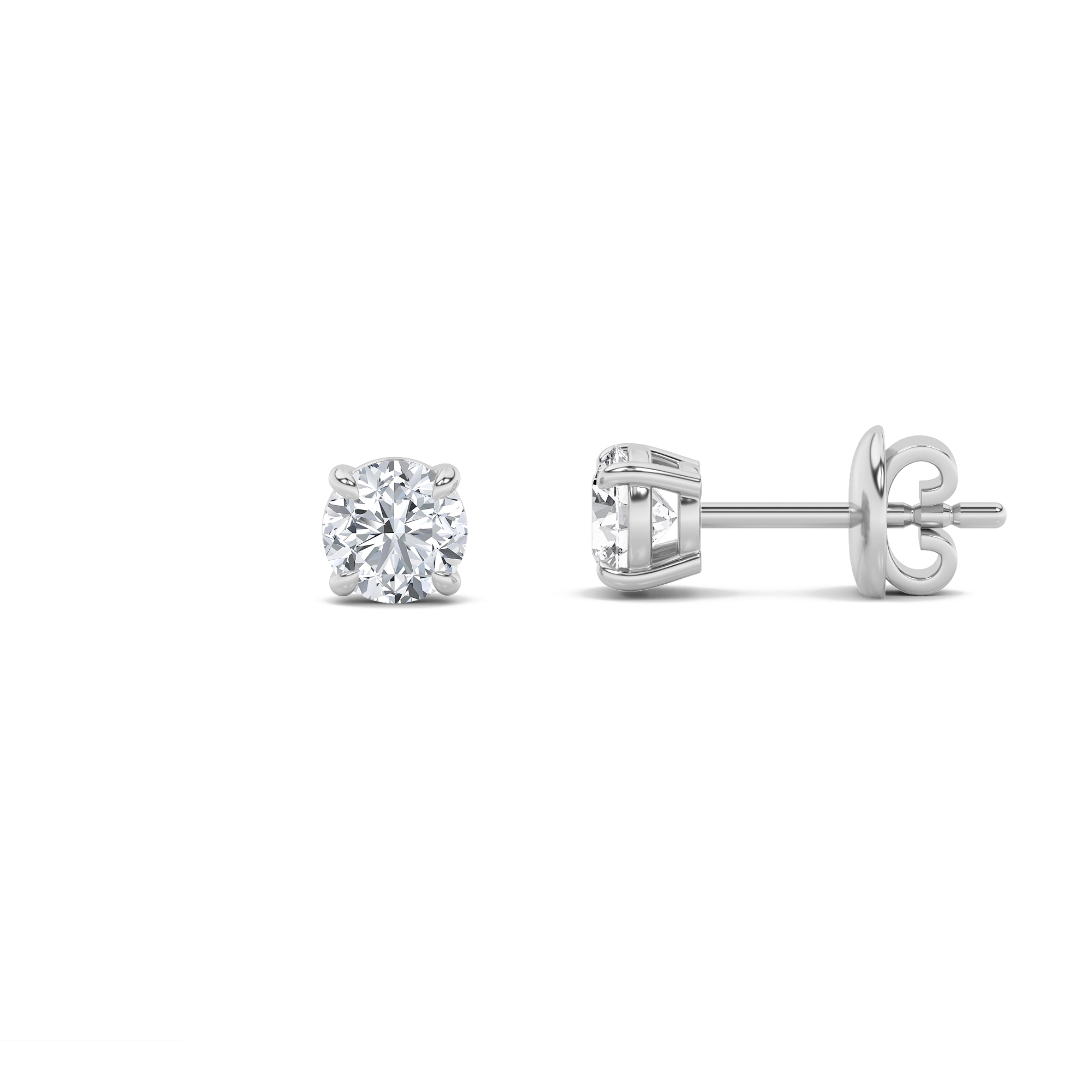6.00 CT Round Diamond Earring in 14K White Gold