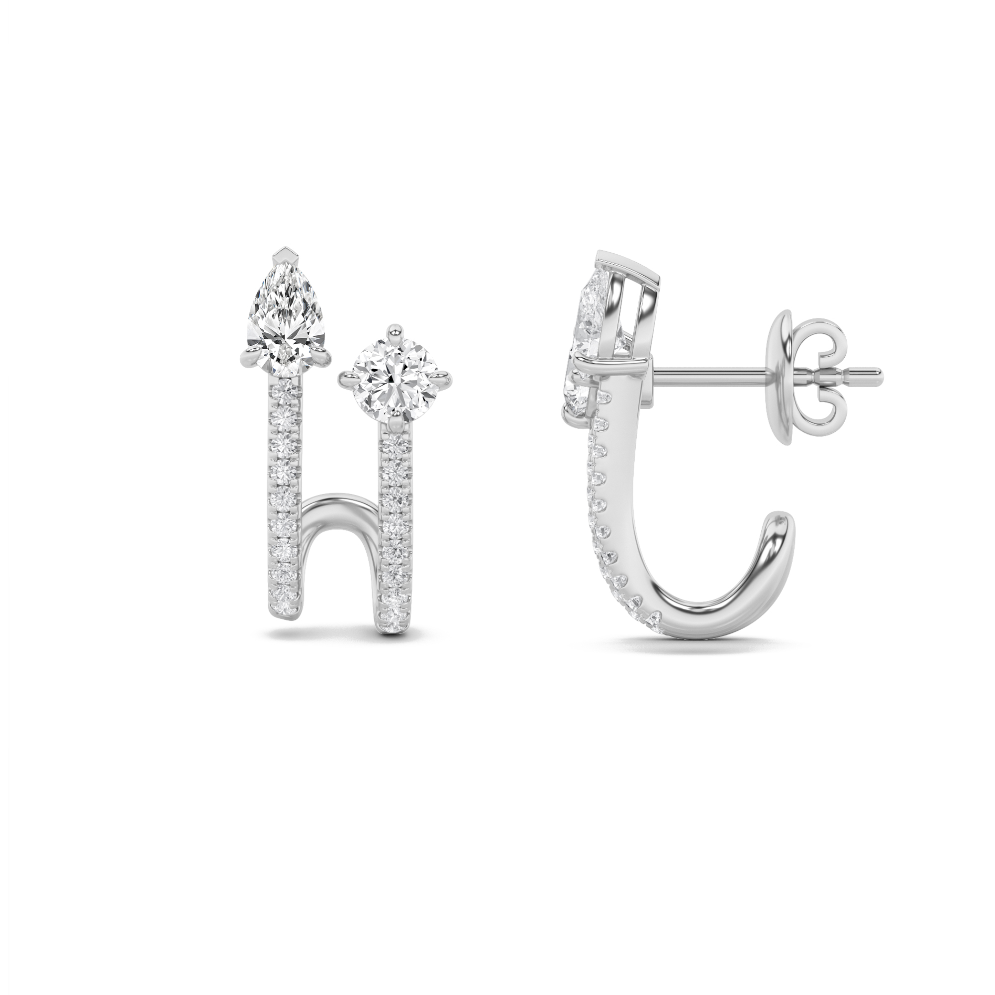 2.50 CT Round Diamond Earring in 14K White Gold