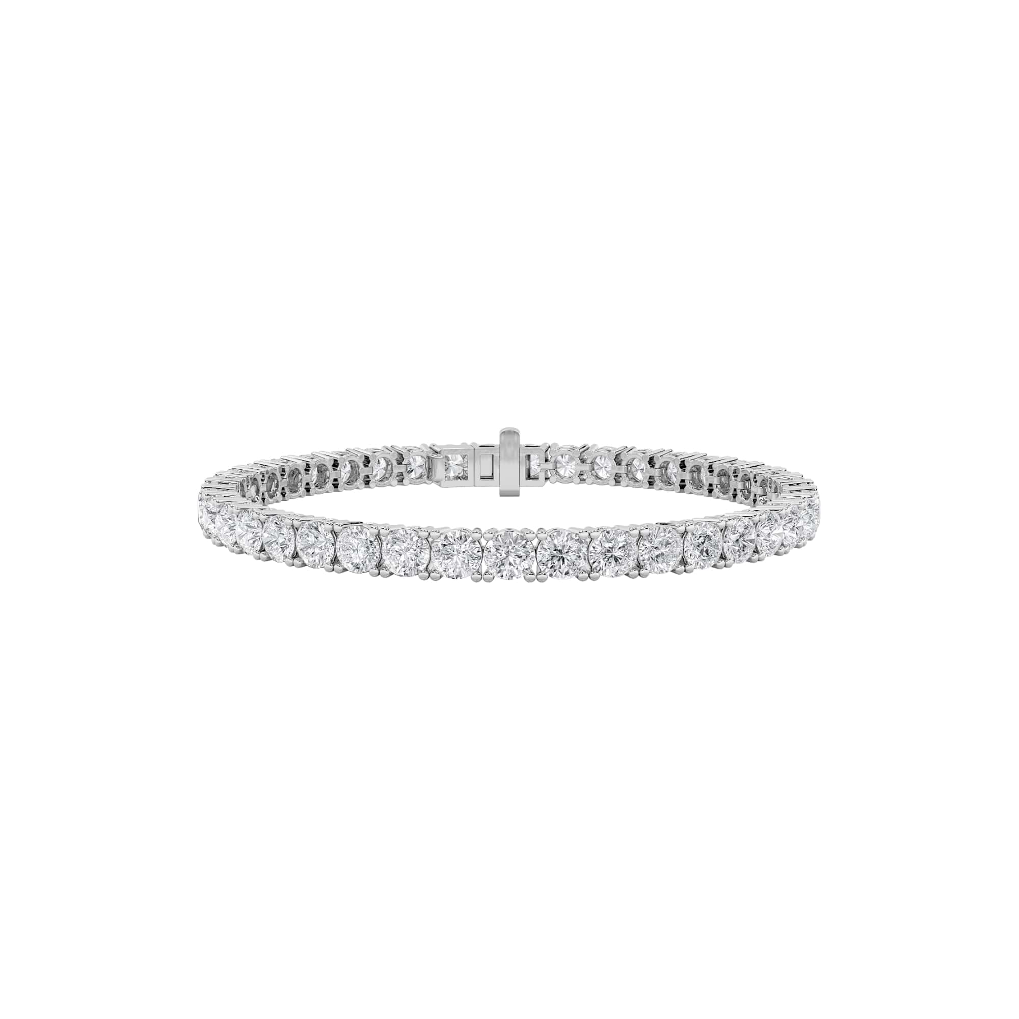 12.00 CT Round Diamond Bracelet in 14K White Gold