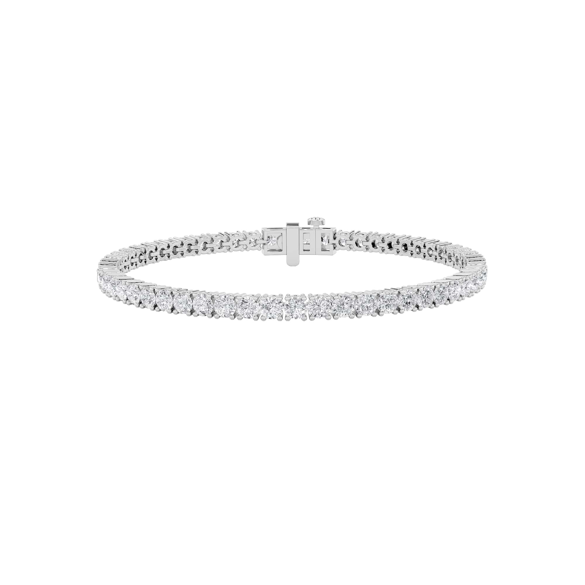 3.00 CT Round Diamond Bracelet in 14K White Gold
