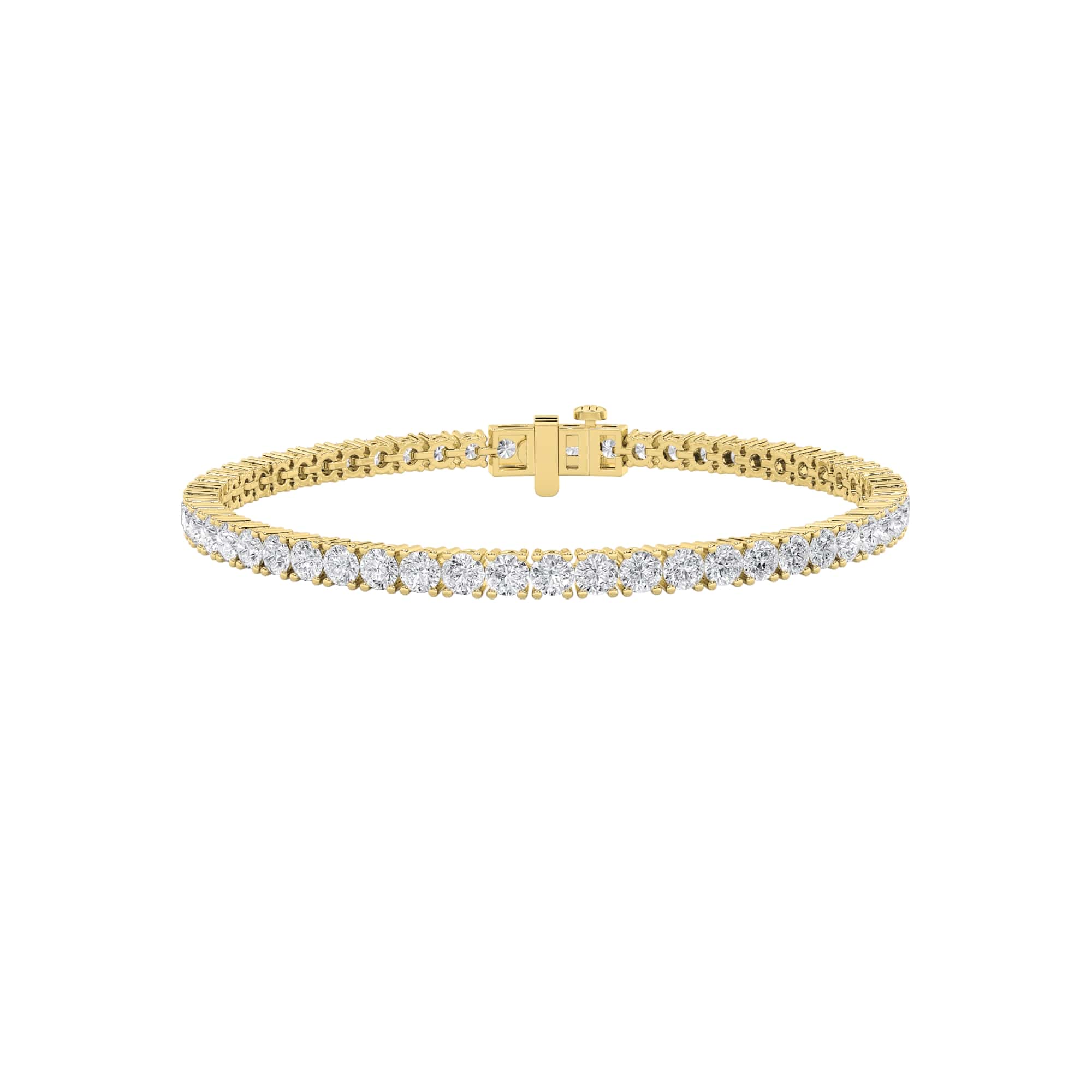 8.00 CT Round Diamond Bracelet in 14K Yellow Gold