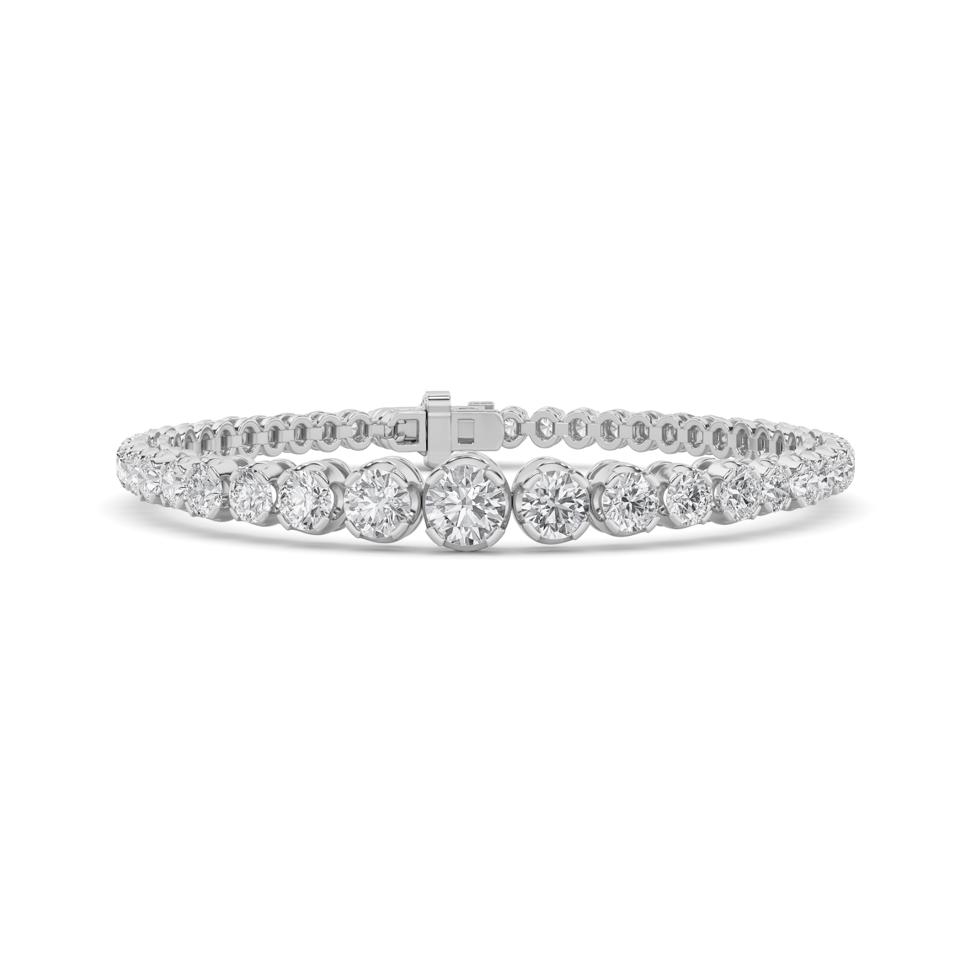 5.00 CT Round Diamond Bracelet in 14K White Gold