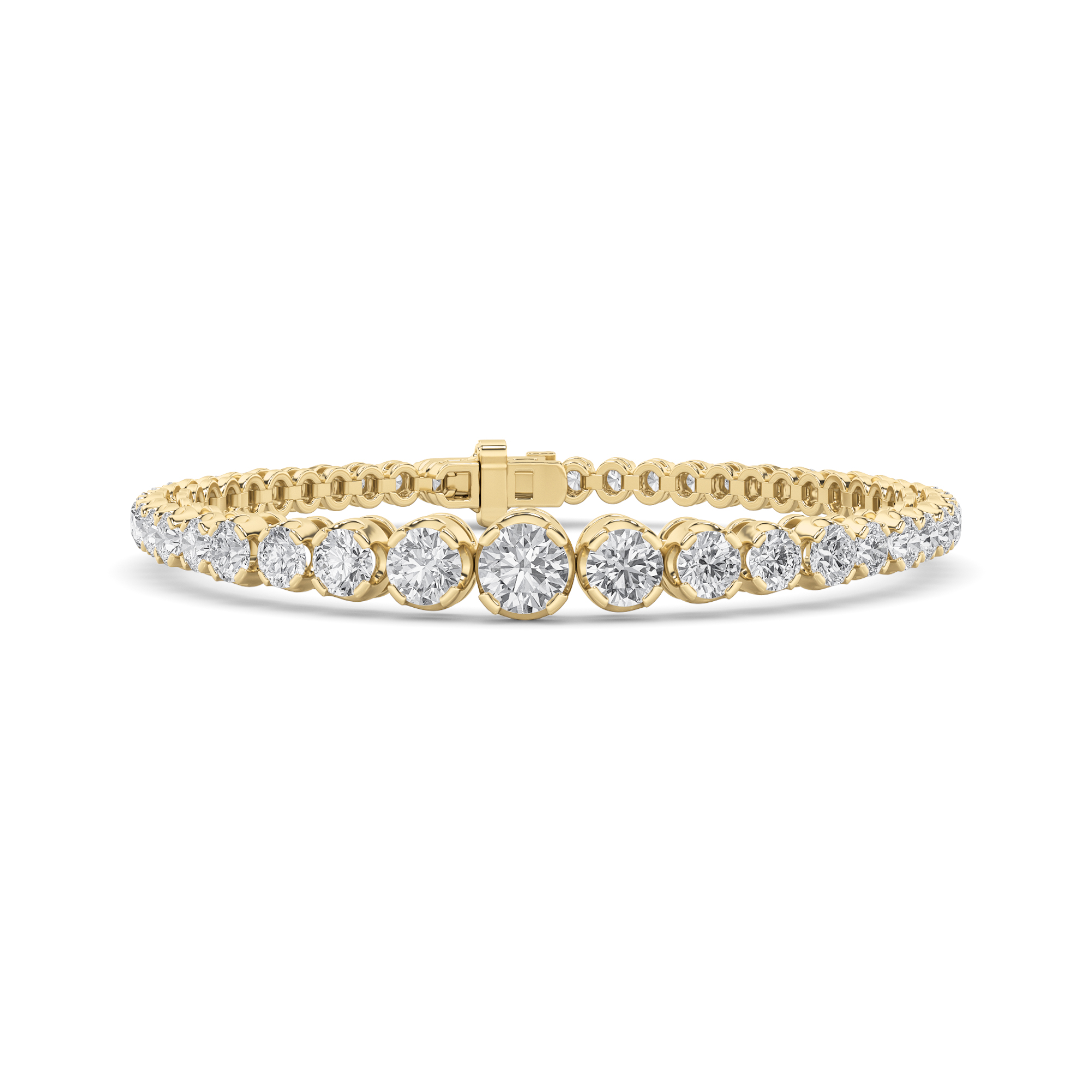 5.00 CT Round Diamond Bracelet in 14K Yellow Gold