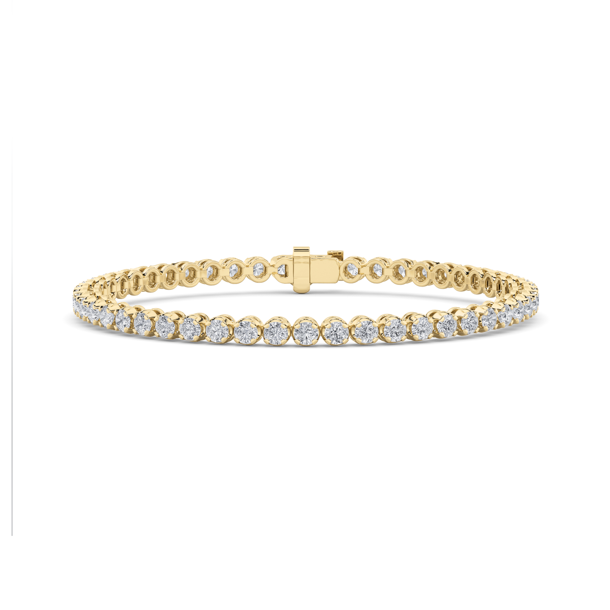 3.00 CT Round Diamond Bracelet in 14K Yellow Gold